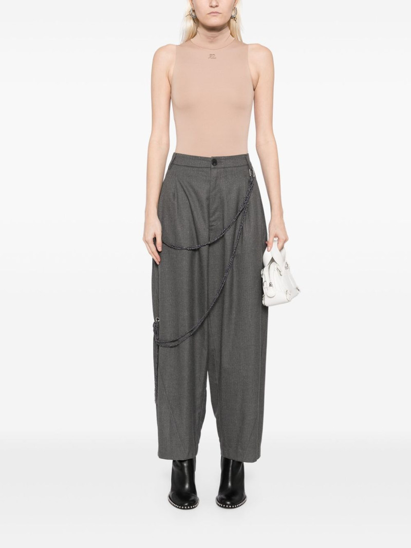 DARKPARK chain adorned wide-leg trousers outlook