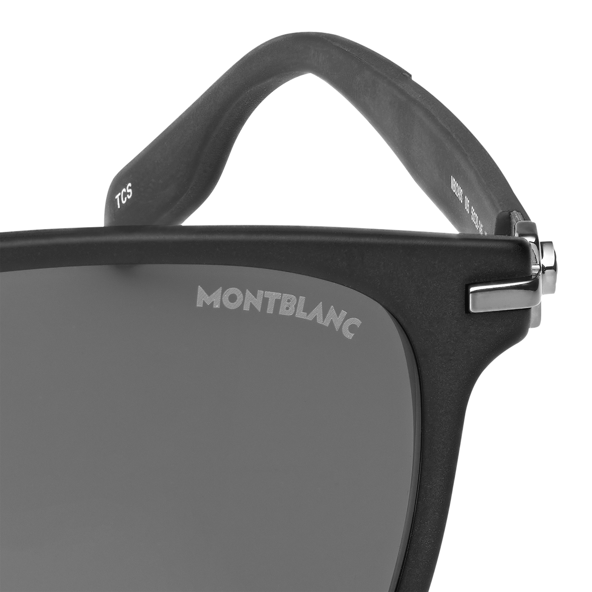 SQUARED SUNGLASSES WITH BLACK COLORED ACETATE FRAME - 2