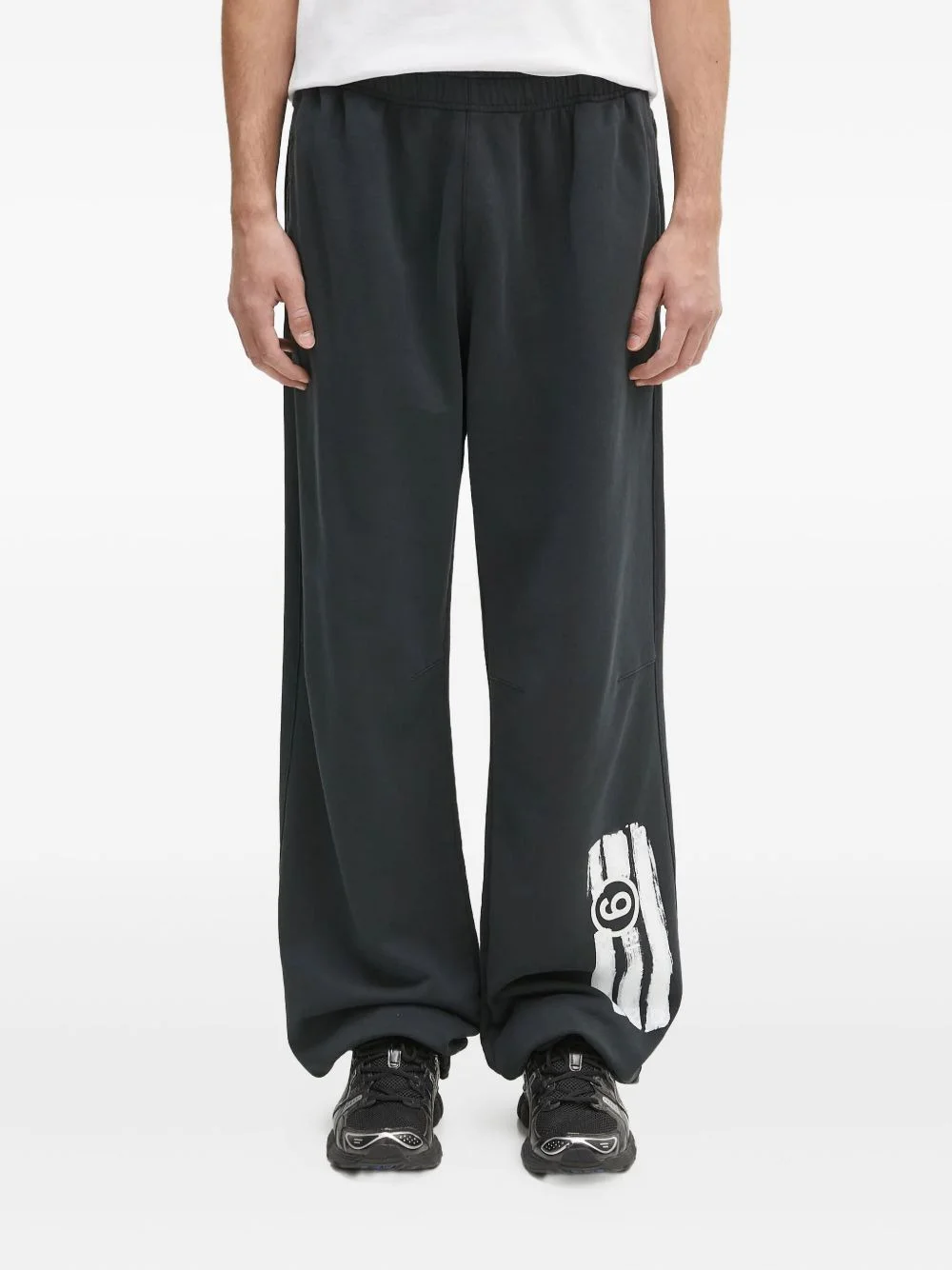 logo-print drawstring trousers - 1