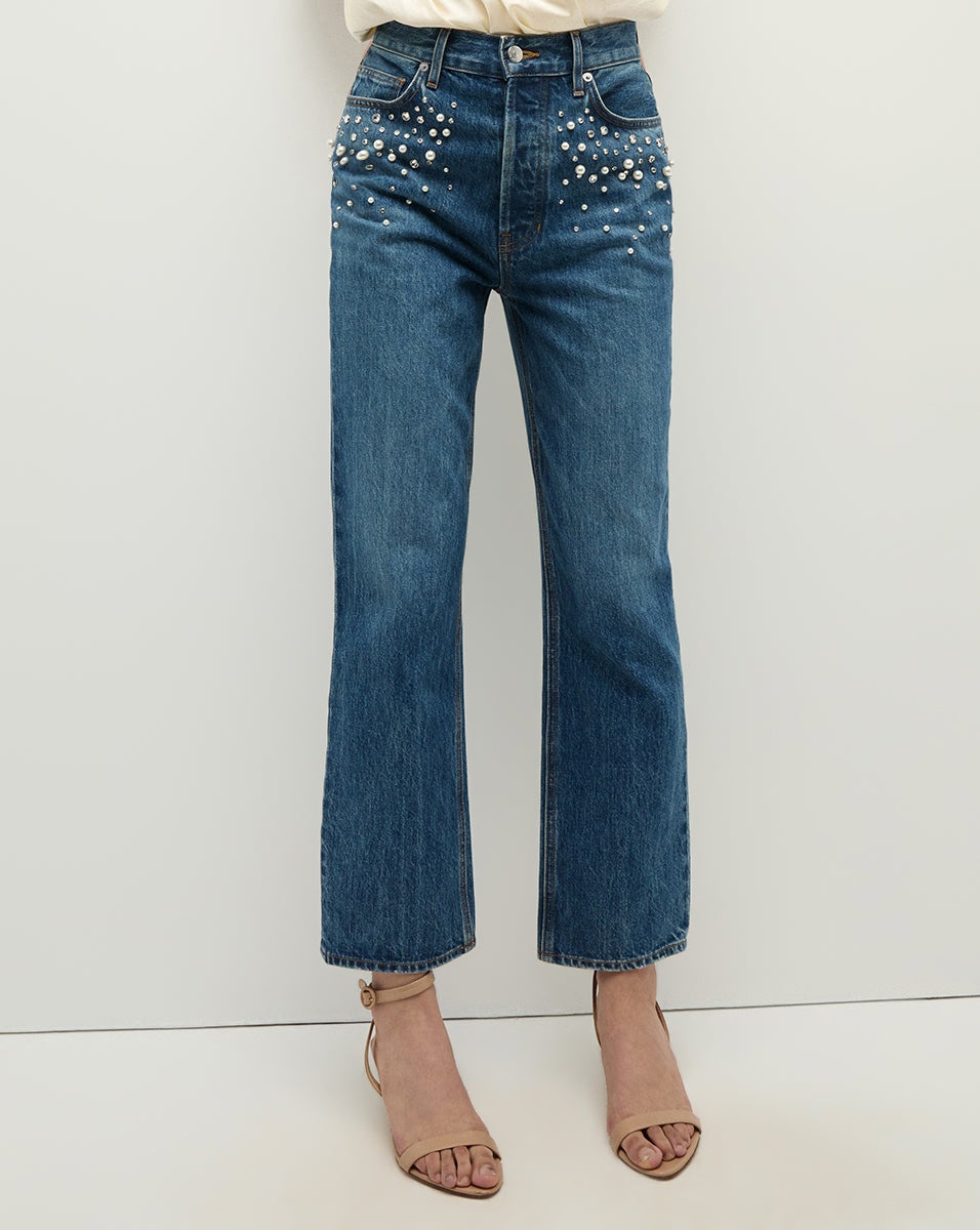 DANIELA STRAIGHT-LEG EMBELLISHED JEAN - 3