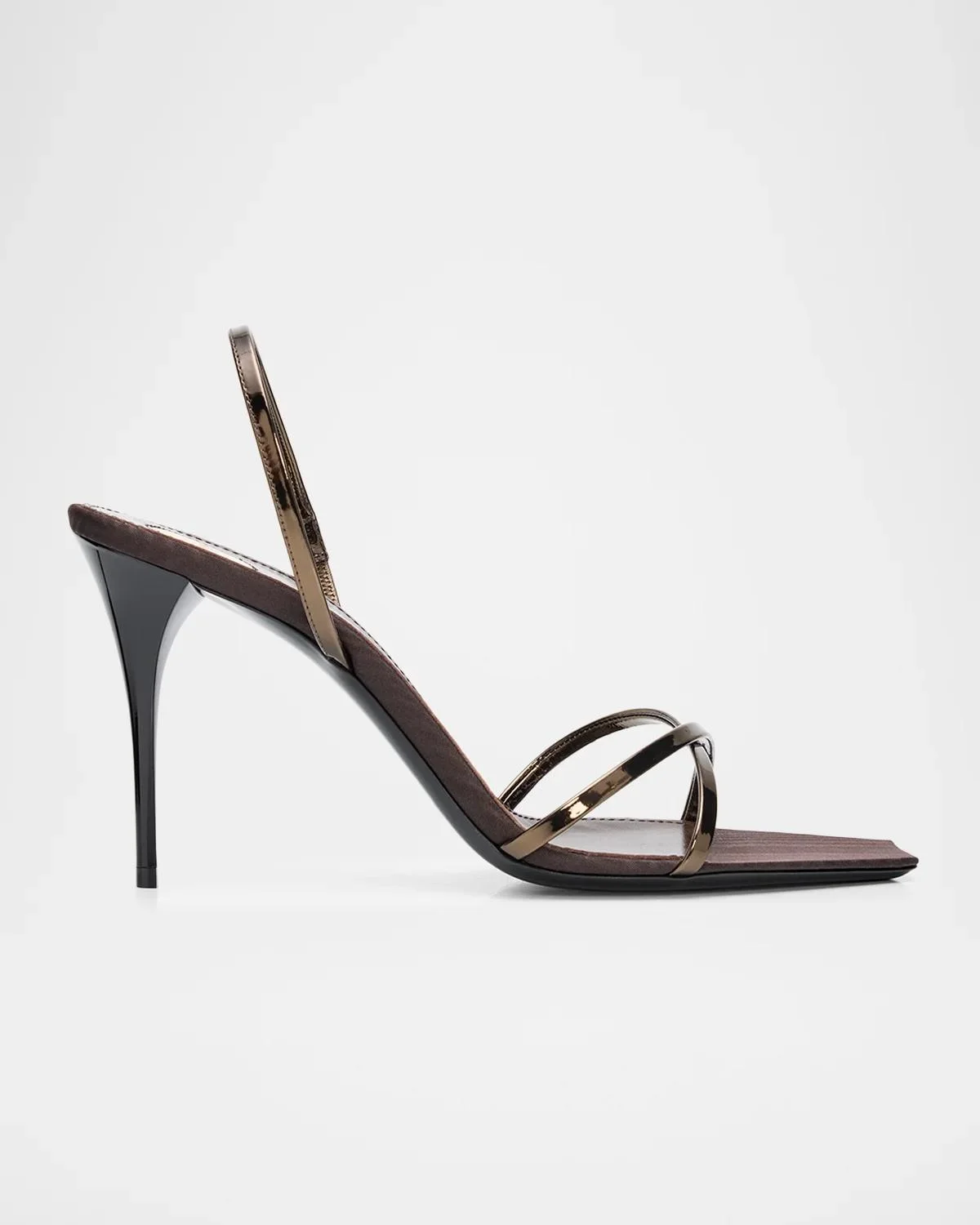90mm Reflex Metallic Leather Sandals - 1