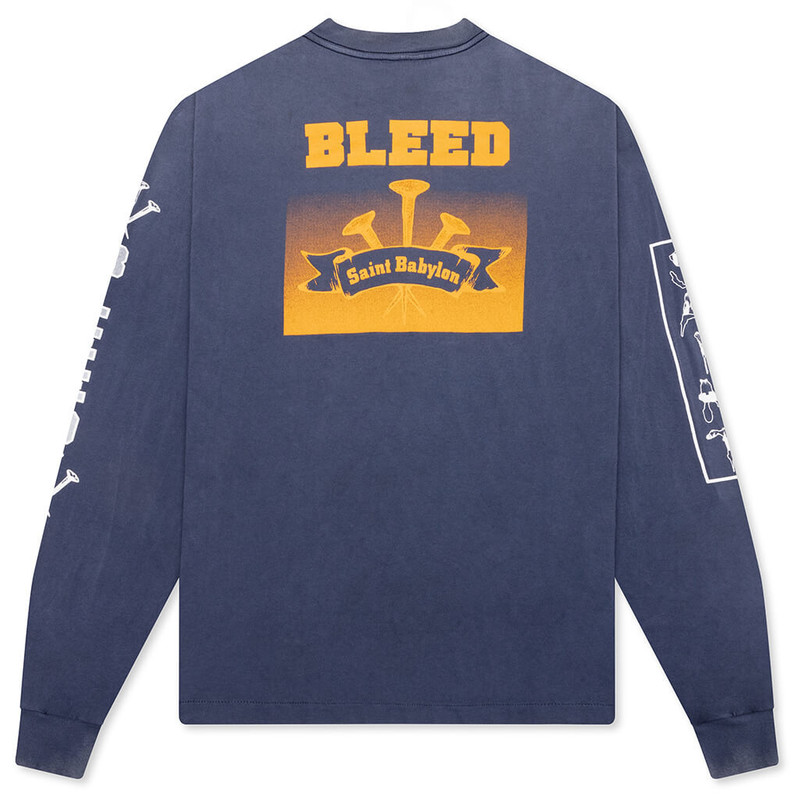 SAINT M×××××× SAINT M6 X BABYLON BLEED L/S TEE - NAVY outlook