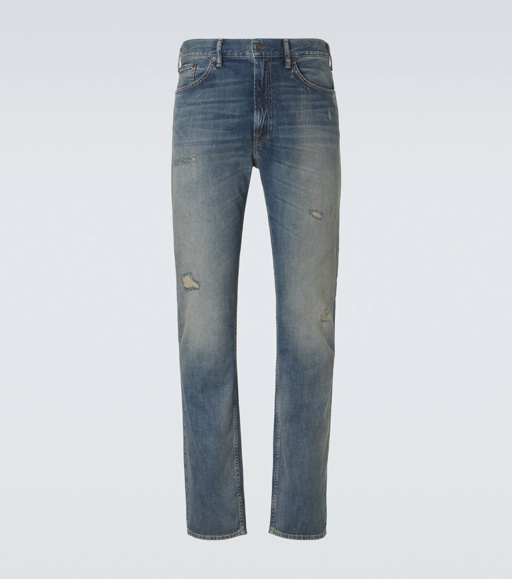 1979M distressed slim jeans - 1