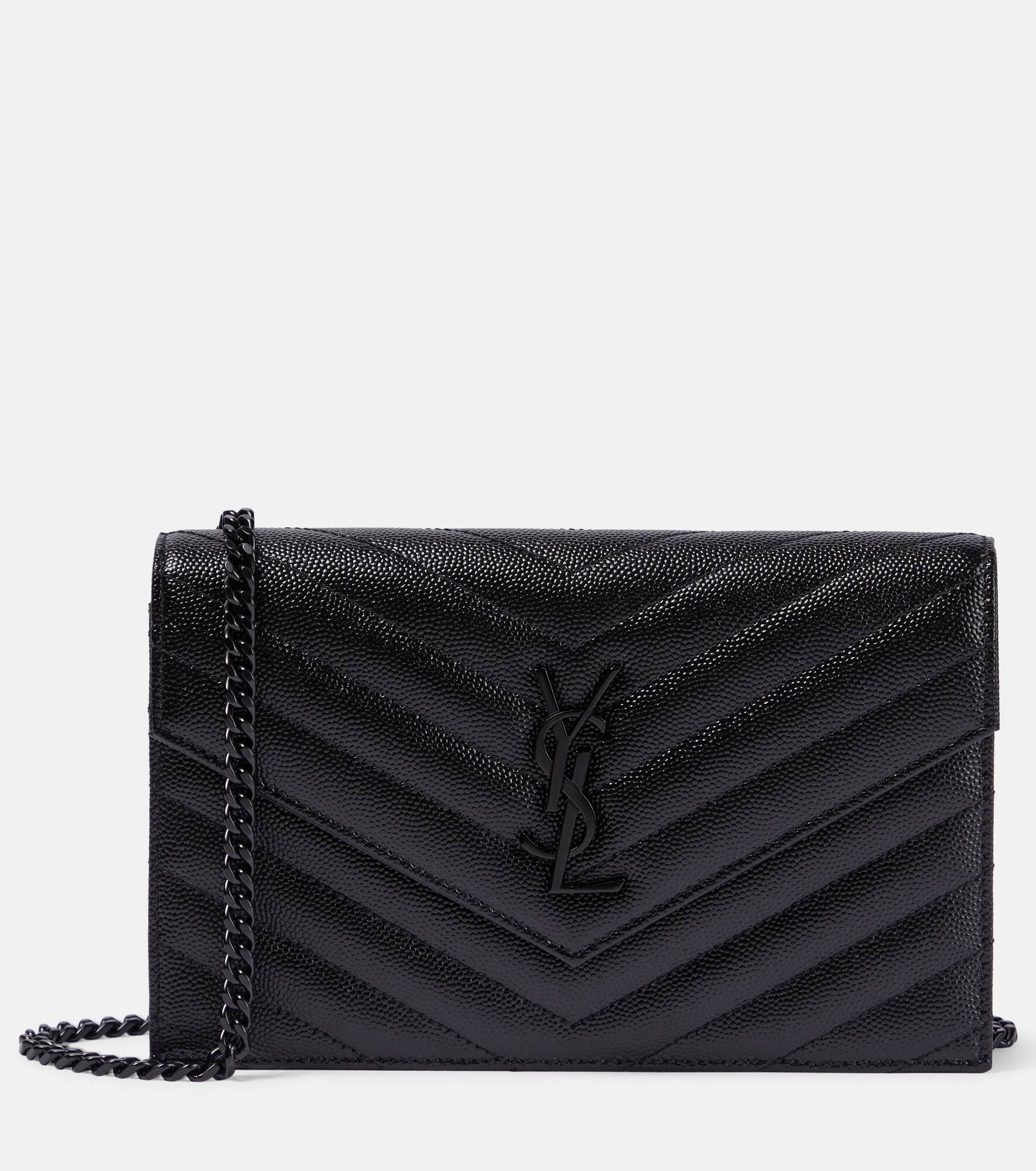 Cassandre matelassé envelope leather wallet on chain - 1