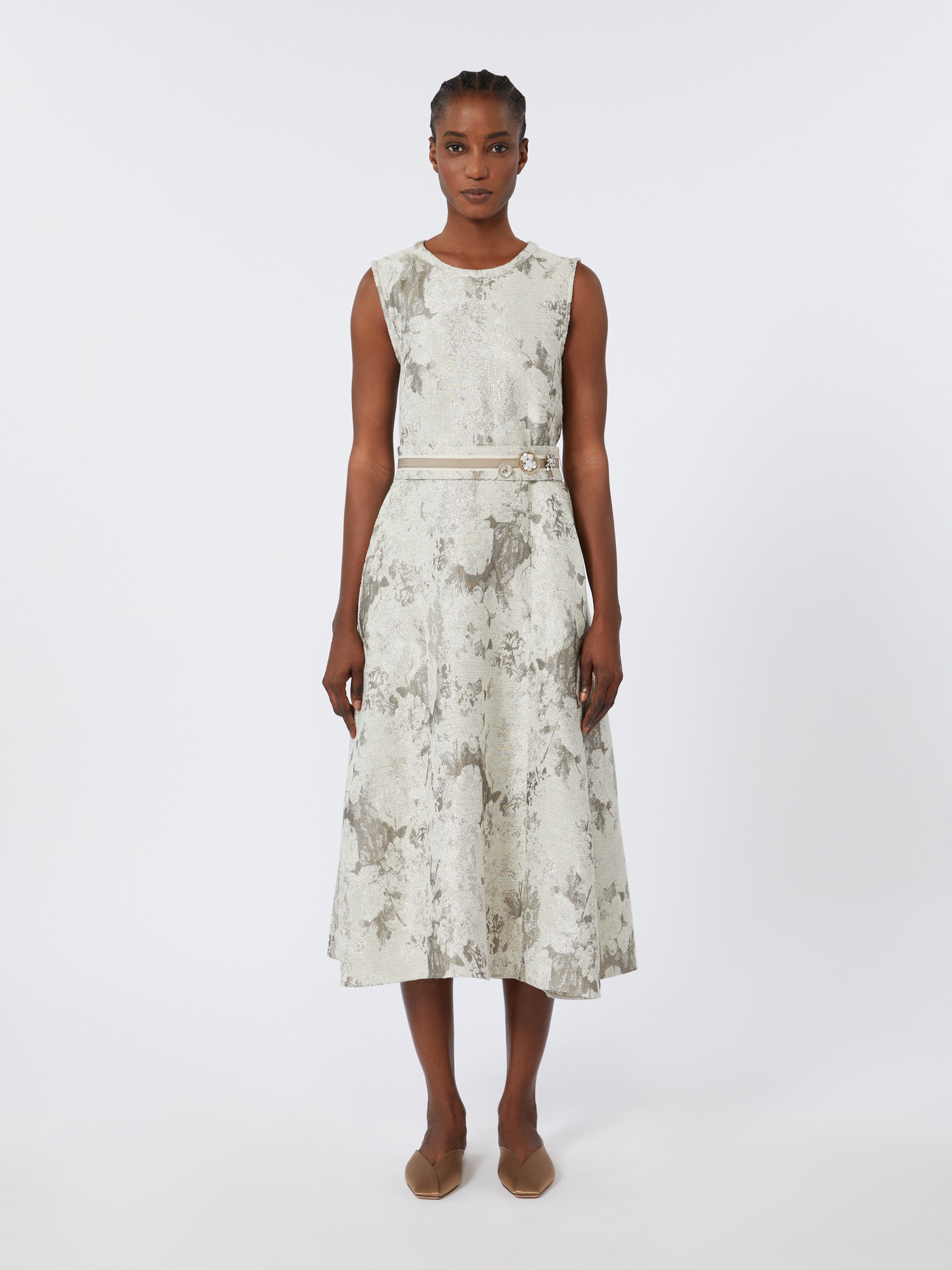 PRISCILLA Sleeveless jacquard dress - 3