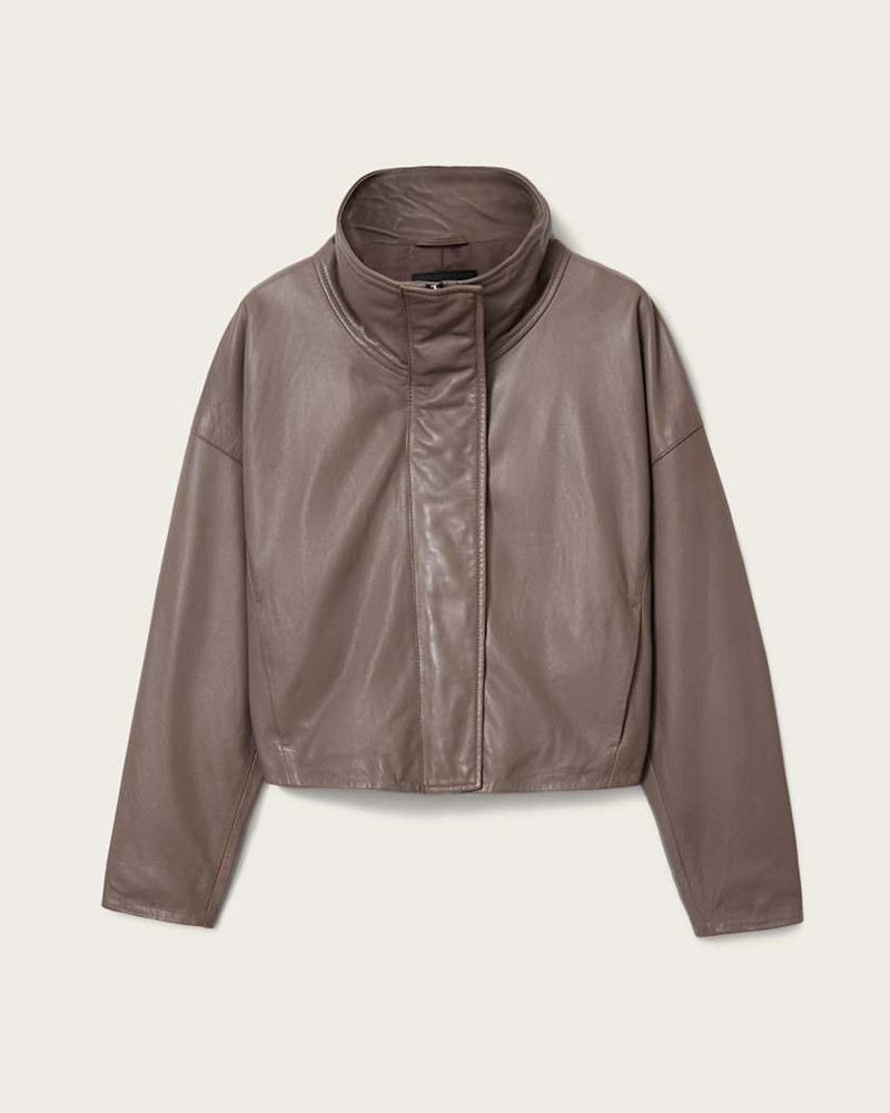 RYDER FUNNEL NECK LEATHER JACKET 9