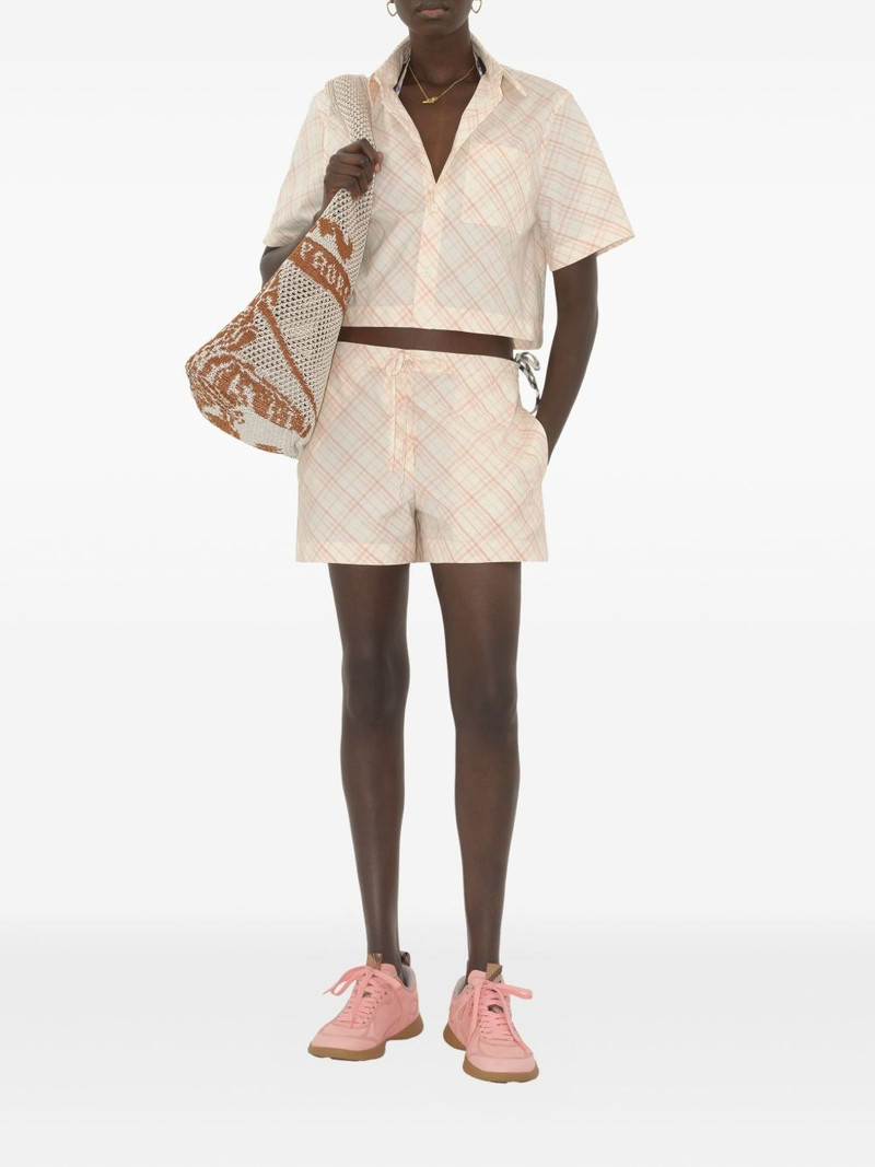 Burberry checked shorts outlook
