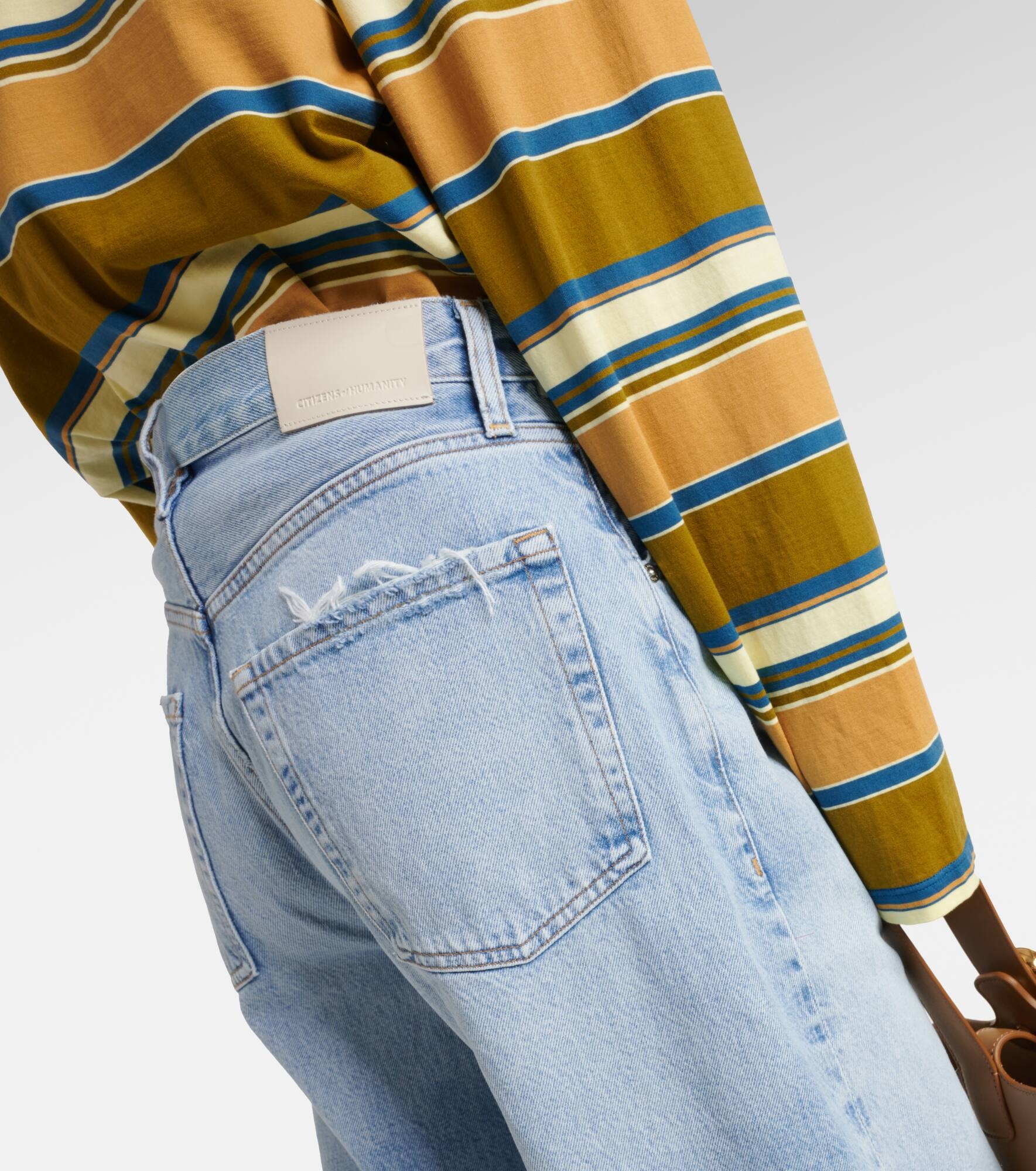 Ayla distressed mid-rise wide-leg jeans - 6