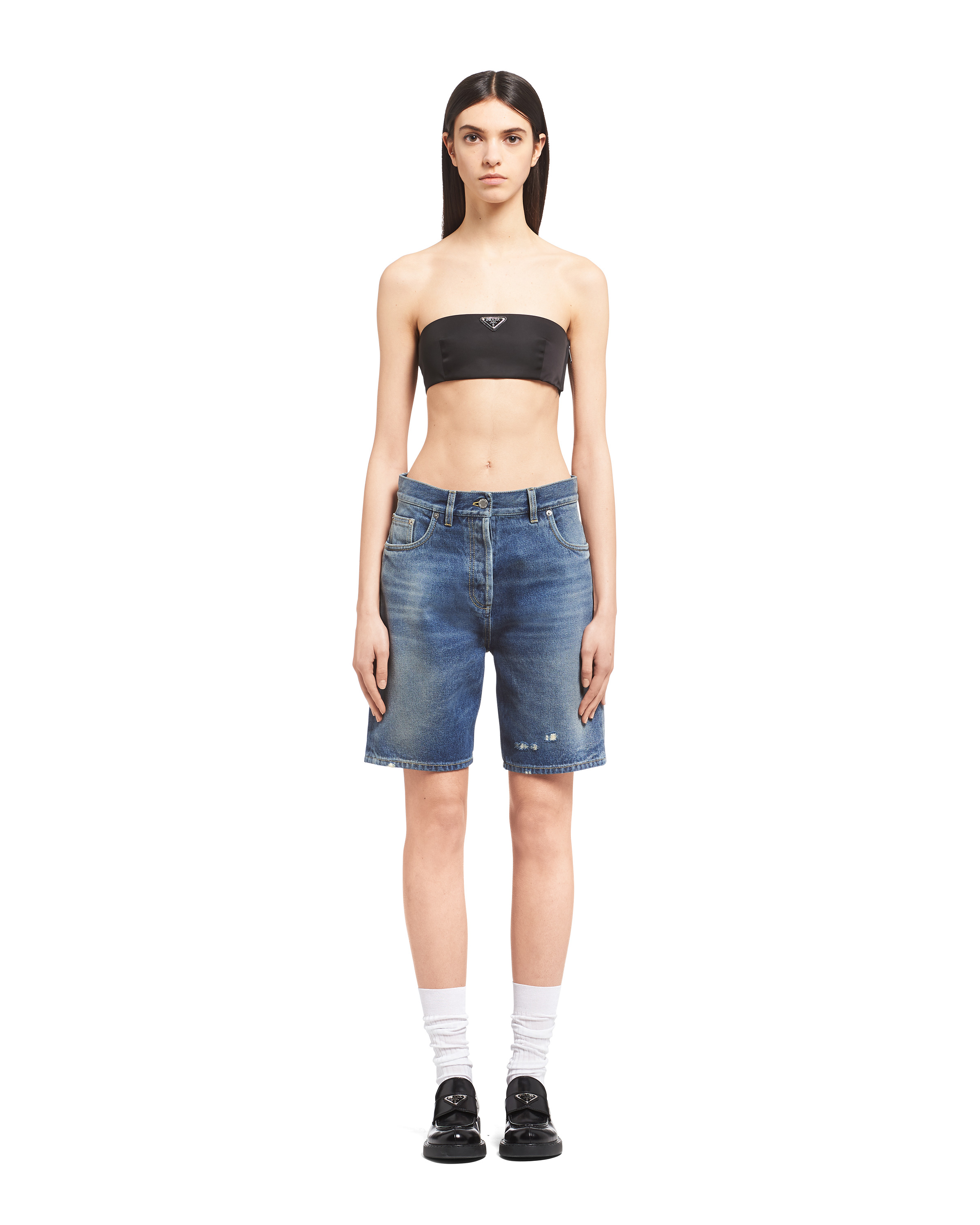 Organic denim Bermuda shorts - 2