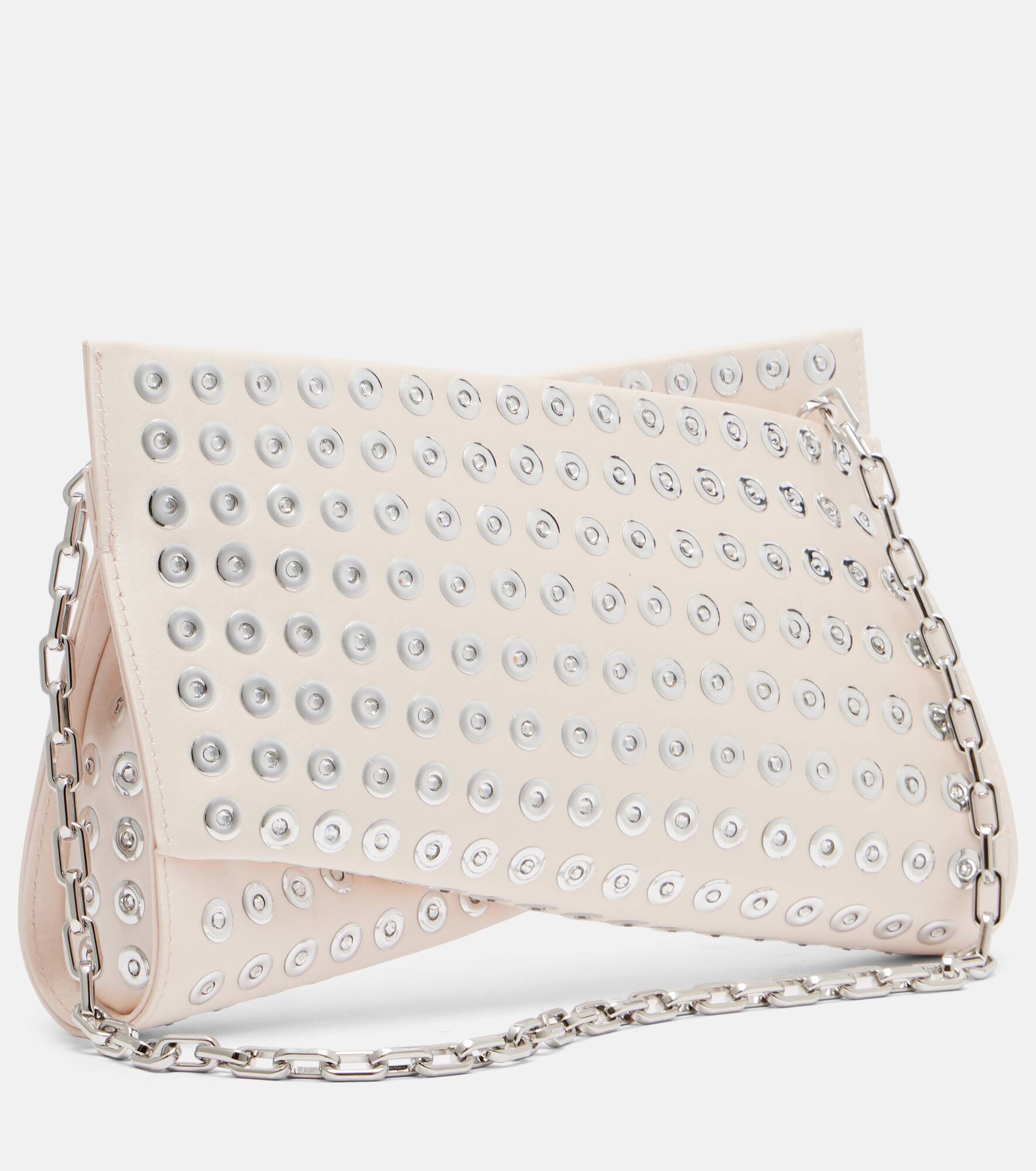 Loubitwist Small crystal-embellished clutch - 4