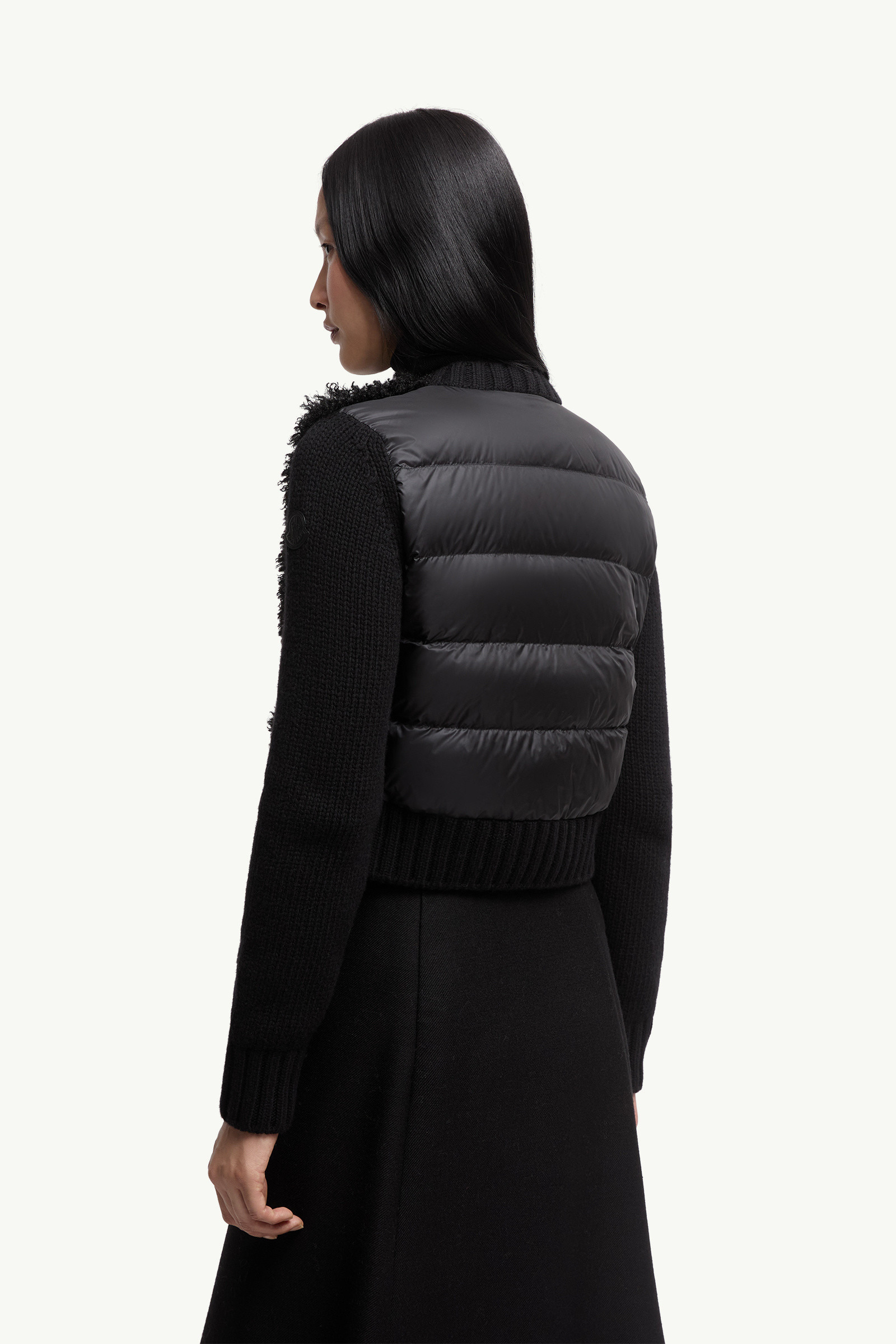 Padded Wool & Teddy Cardigan - 5