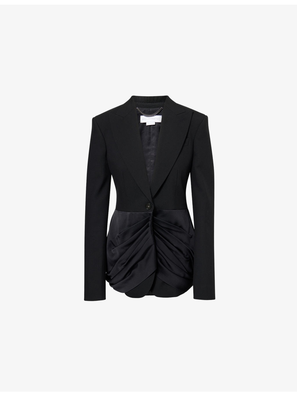 Draped Evening Peak-Lapels Wool Blazer - 1