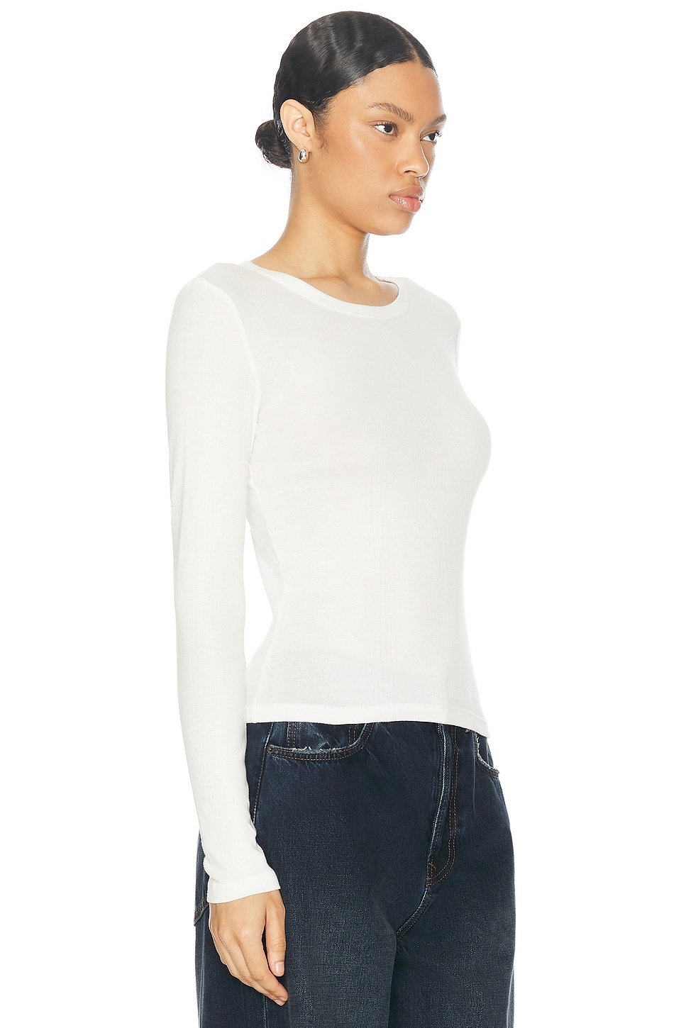 Organic Cotton Soft Rib Long Sleeve Top - 2