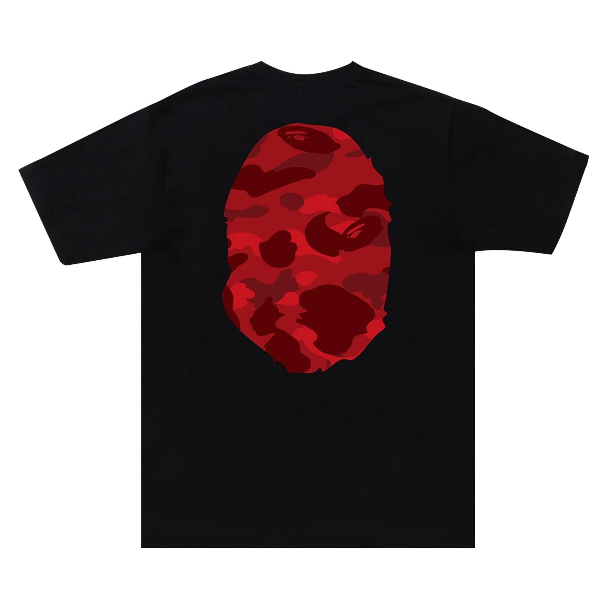 BAPE Color Camo Big Ape Head Tee 'Black/Red' - 2
