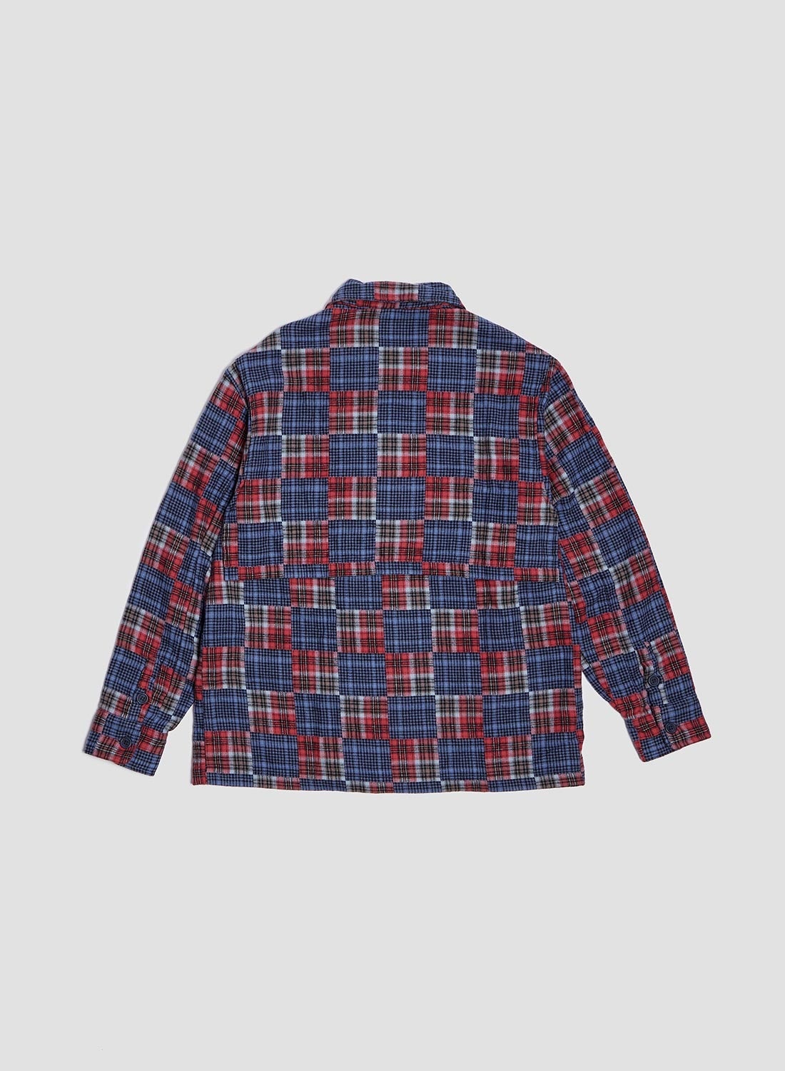 Overshirt With Cape in Red Check - 5