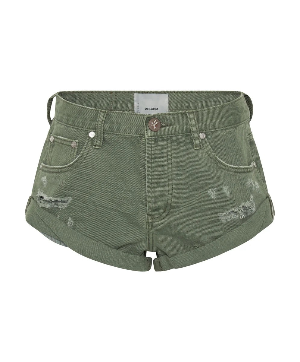 Bandits Low Waist Denim Shorts - Super Khaki - 1
