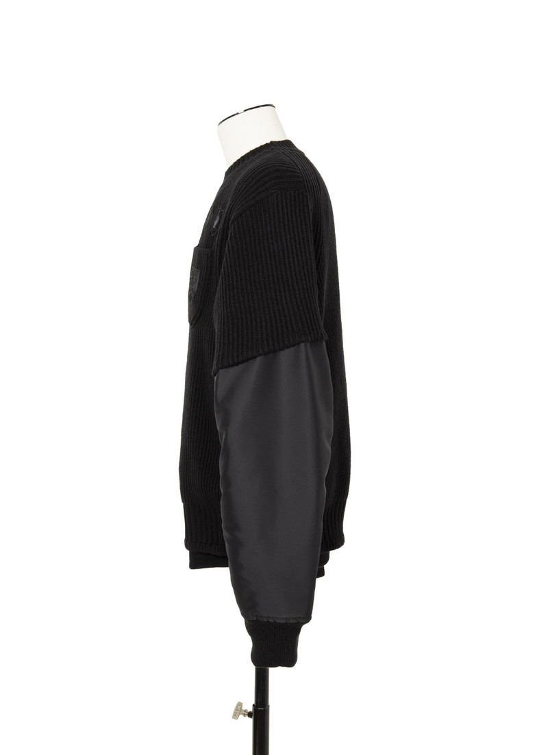 sacai sacai Gonz Multi Patch Nylon Twill x Knit Sweater outlook