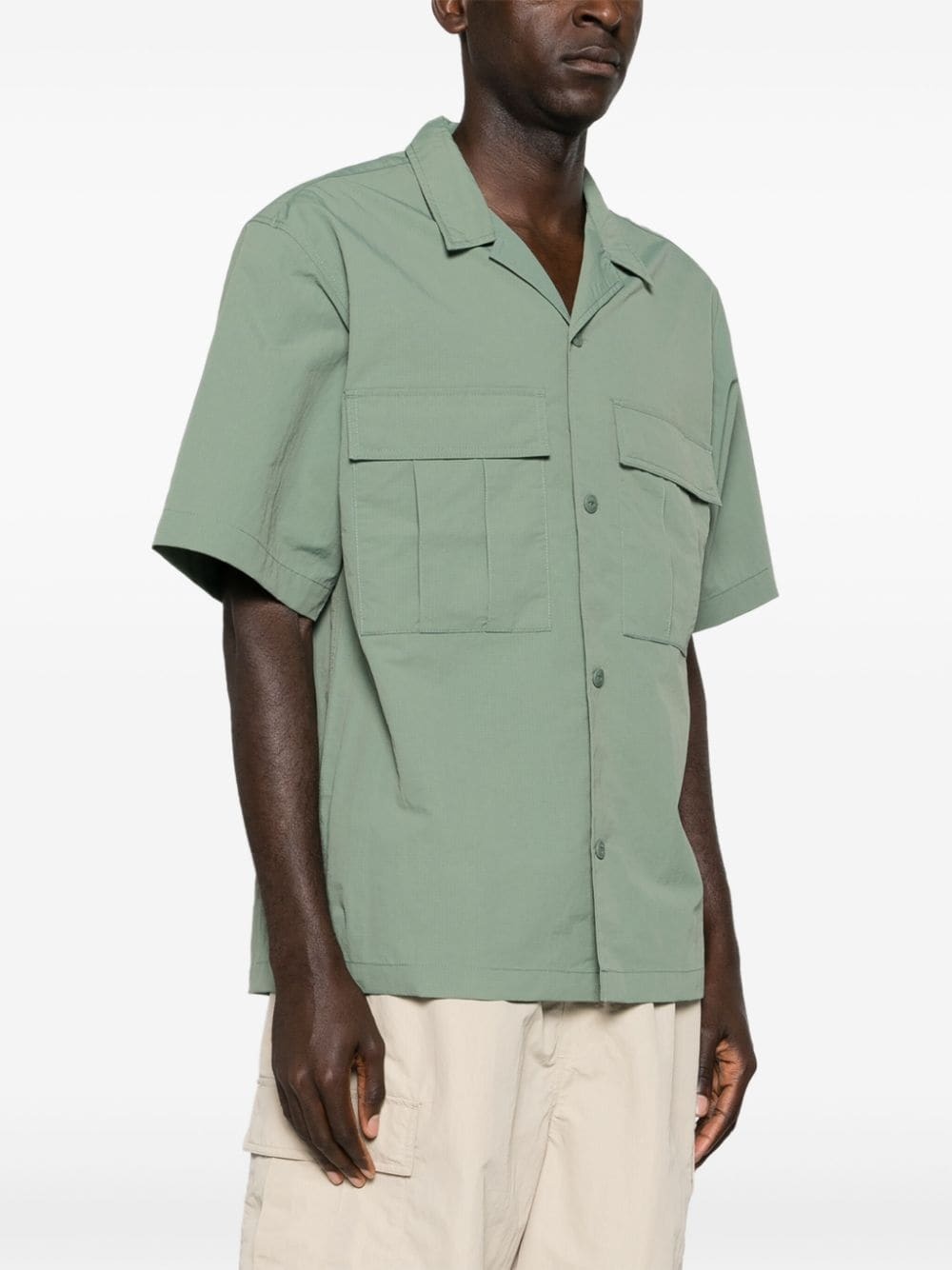 Evers camp-collar ripstop shirt - 3