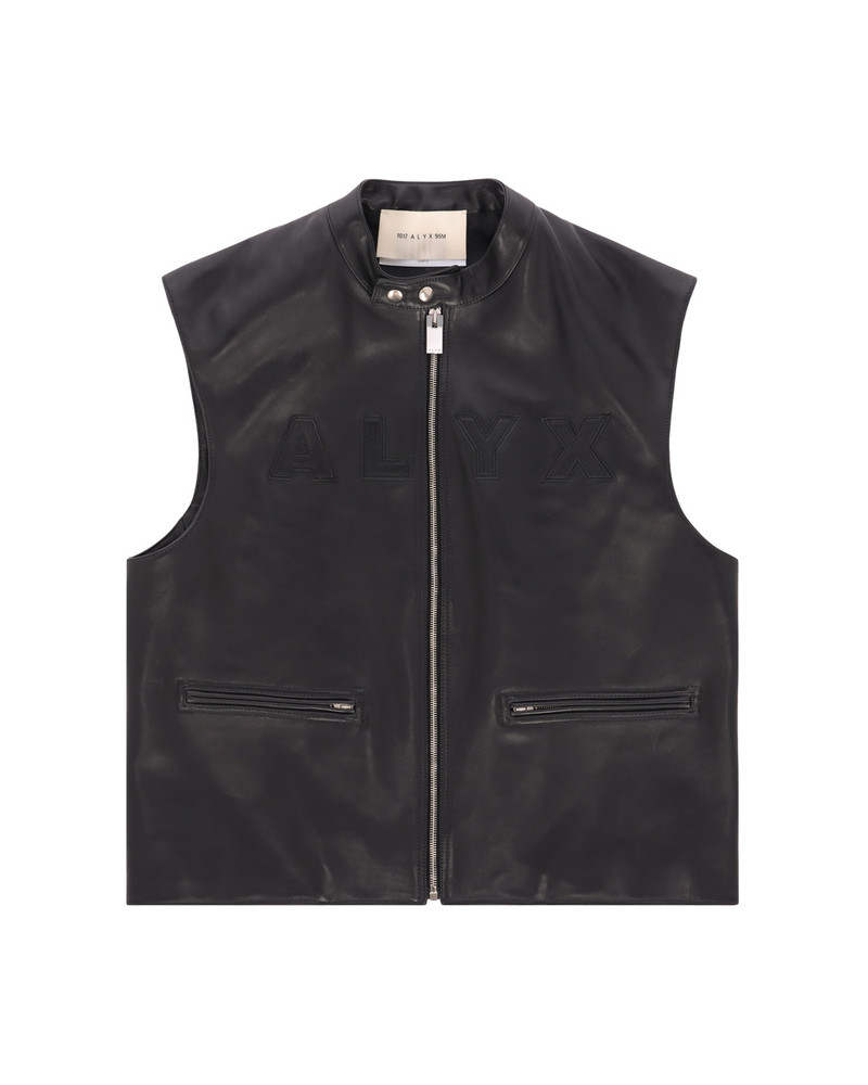 LEATHER LOGO RACER VEST 1