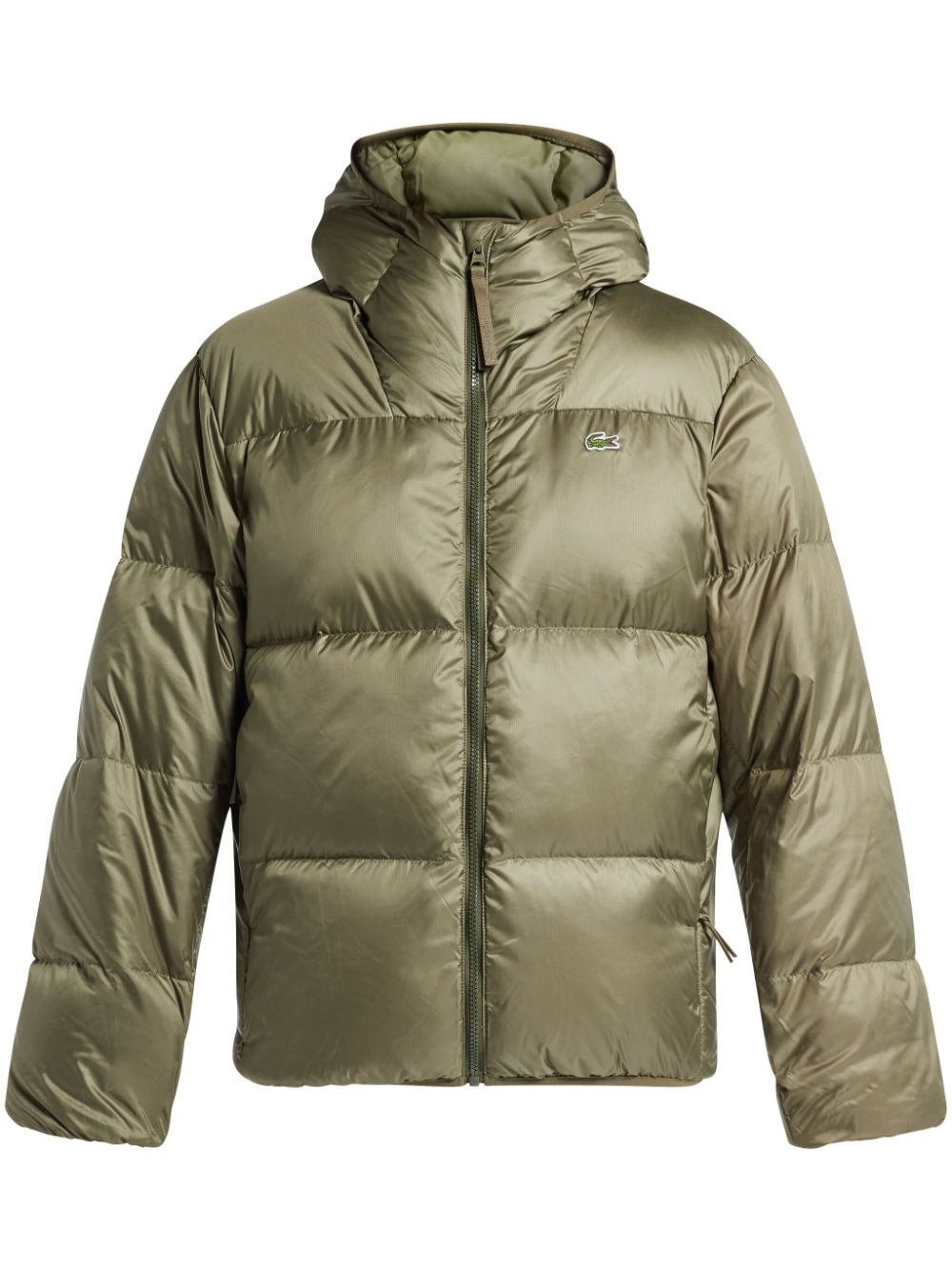logo-patch padded jacket - 1