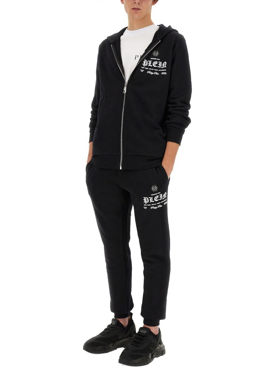 パーカー・フーディ PHILIPP PLEIN SWEATSHIRT WITH LOGO (SADCMJB3255_PJO002N02) Hoodie sweatshirt Philipp Plein TM | Philipp Plein Outlet