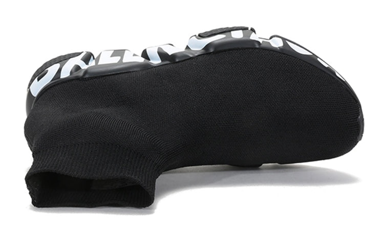 (WMNS) Balenciaga Speed Graffiti Sneakers 'Black Knit White Graffiti Sole Unit' 605942W2DB71006 - 5