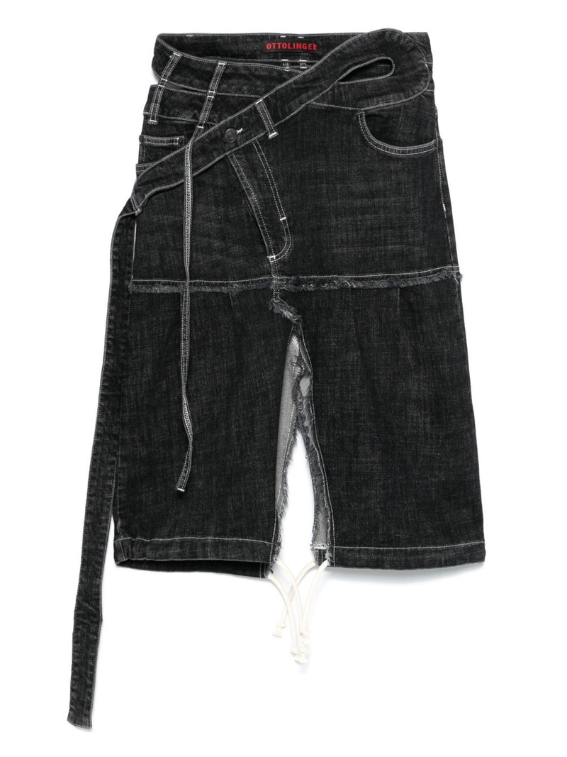 wrap denim skirt 1