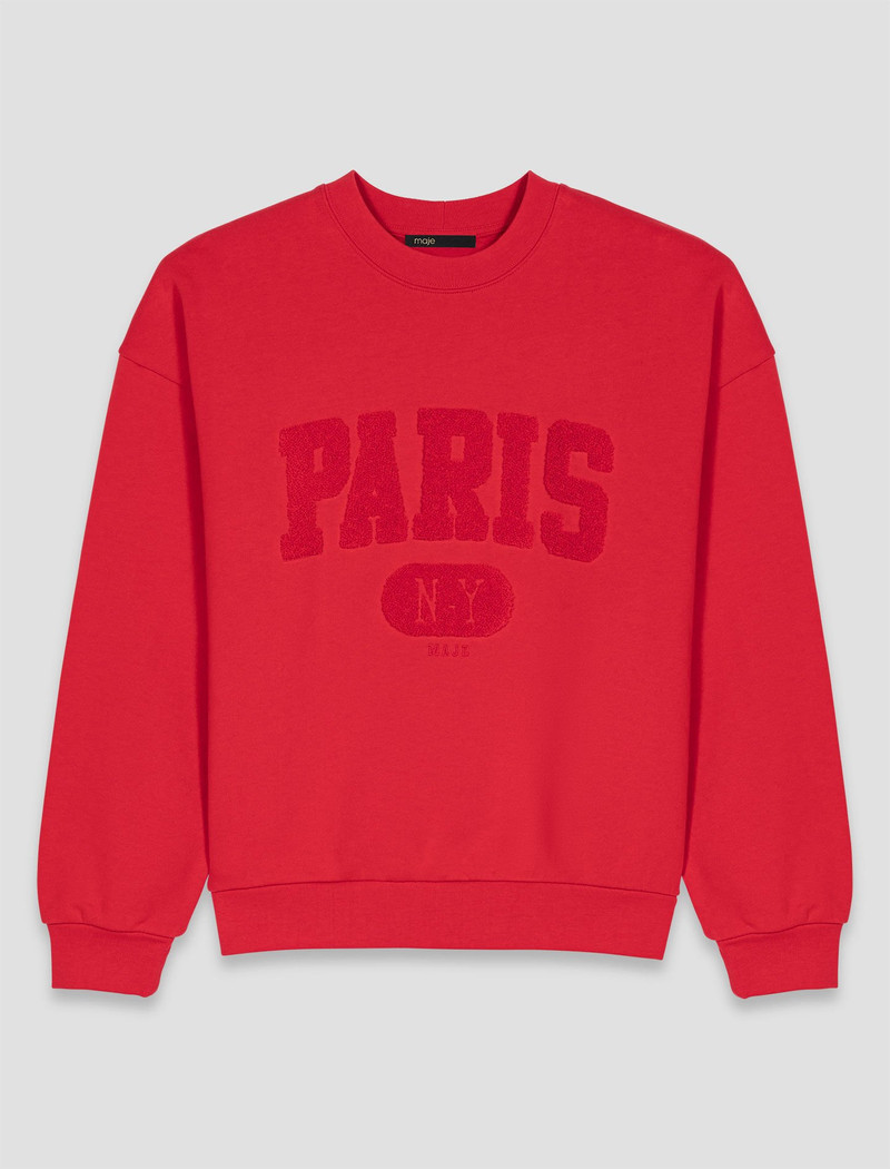 Paris New York Lettering Sweatshirt 1