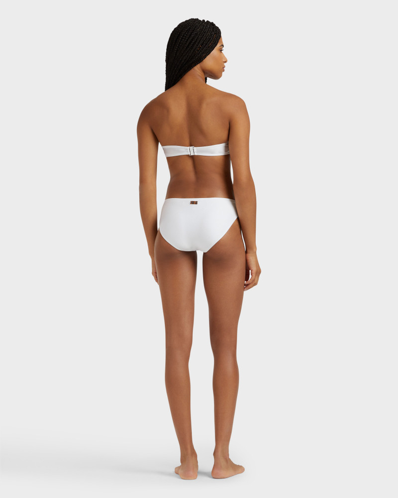 WOMEN BANDEAU SHINY STRETCH BIKINI TOP SOLID 5