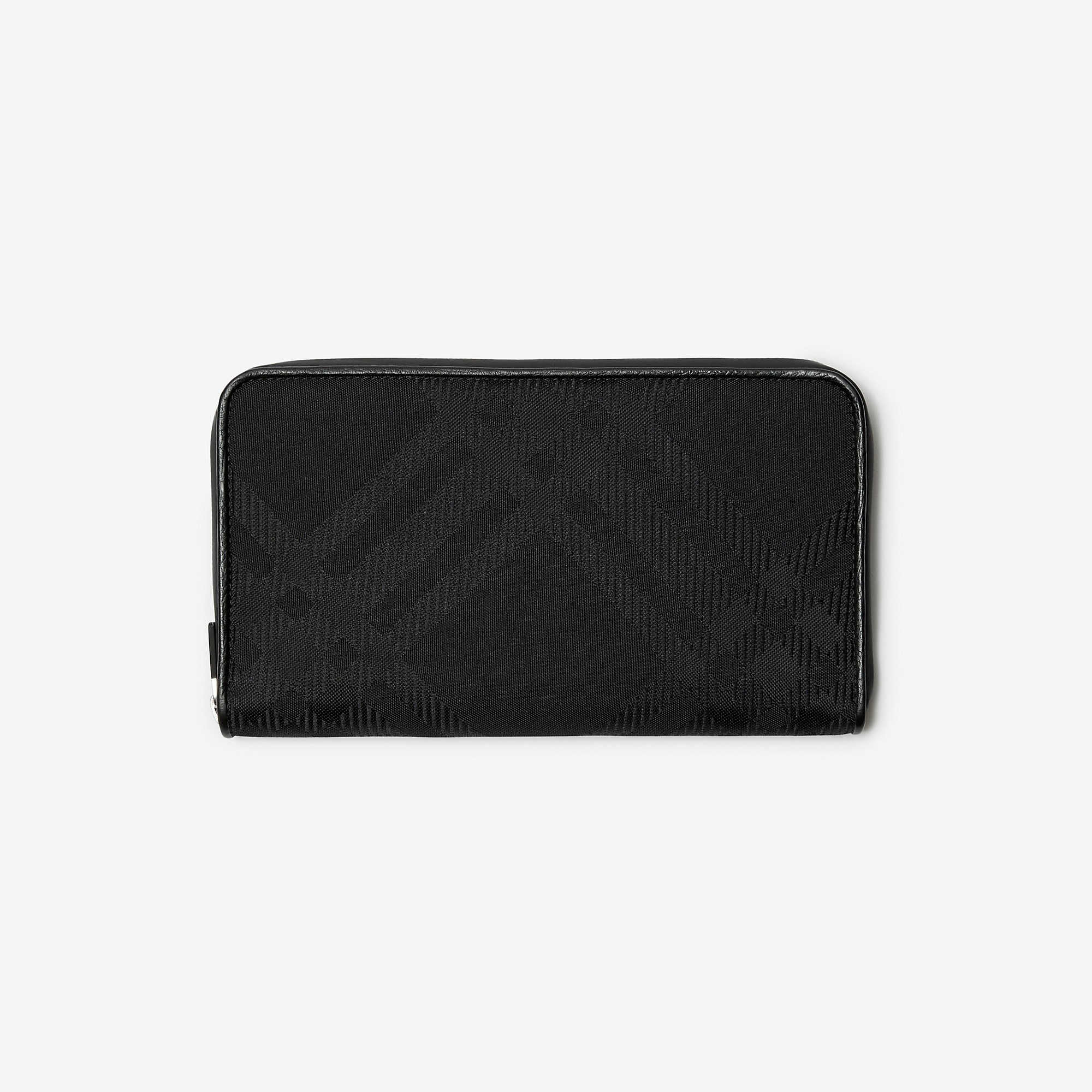 Check Jacquard Large Zip Wallet - 1