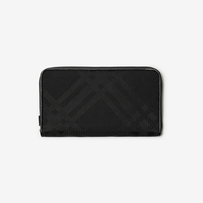 Check Jacquard Large Zip Wallet 1