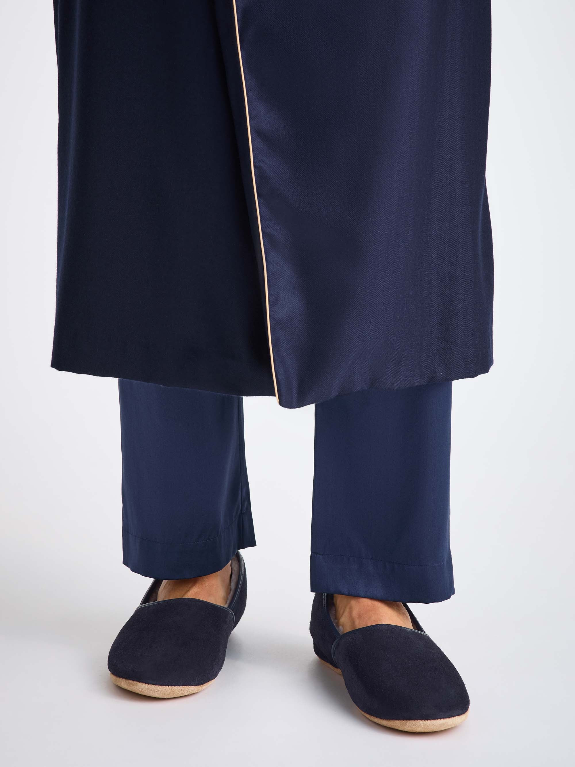 Men's Slippers Crawford Suede Sheepskin Navy - 3