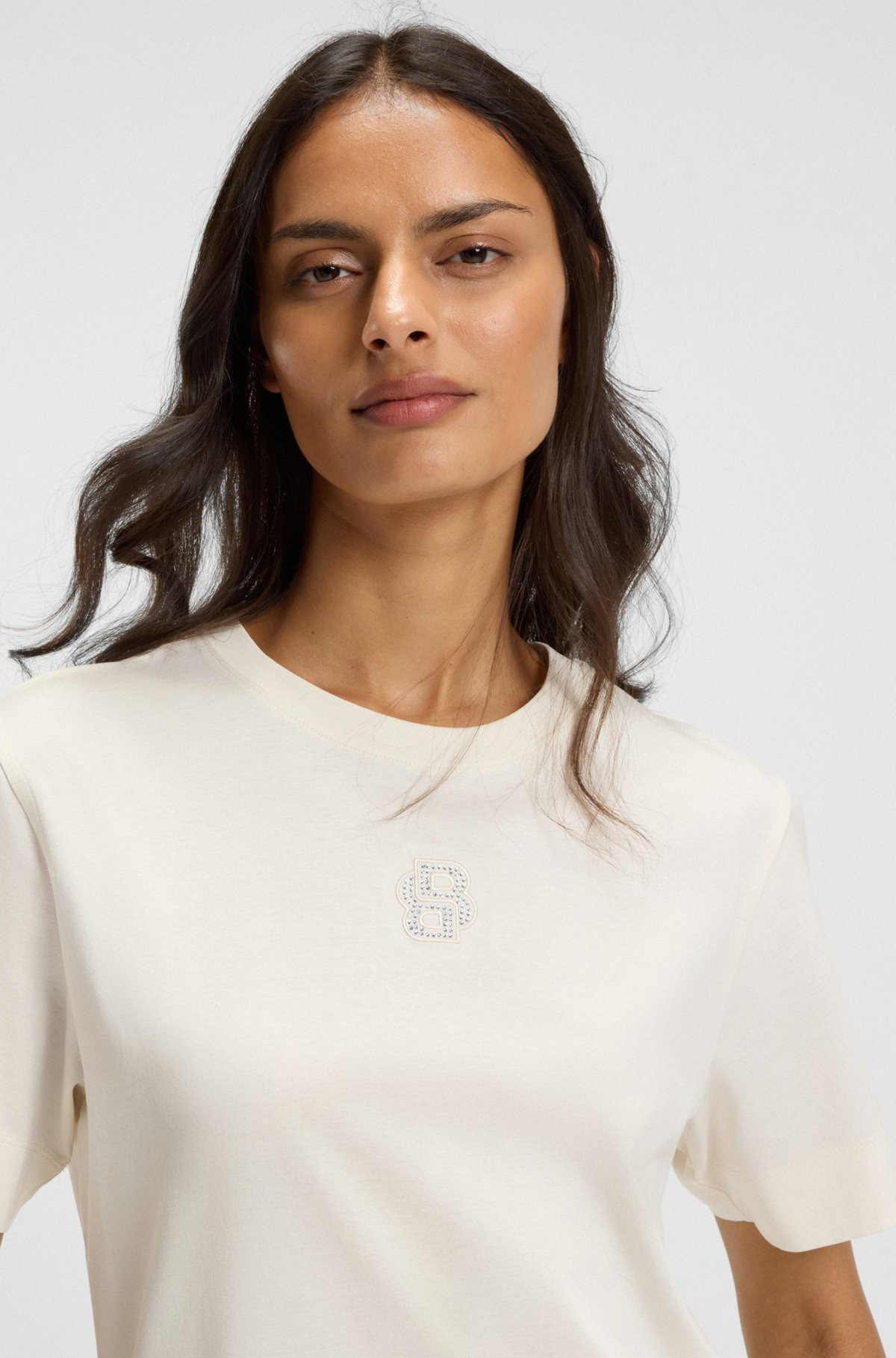 MERCERIZED-COTTON T-SHIRT WITH DOUBLE B MONOGRAM - 5