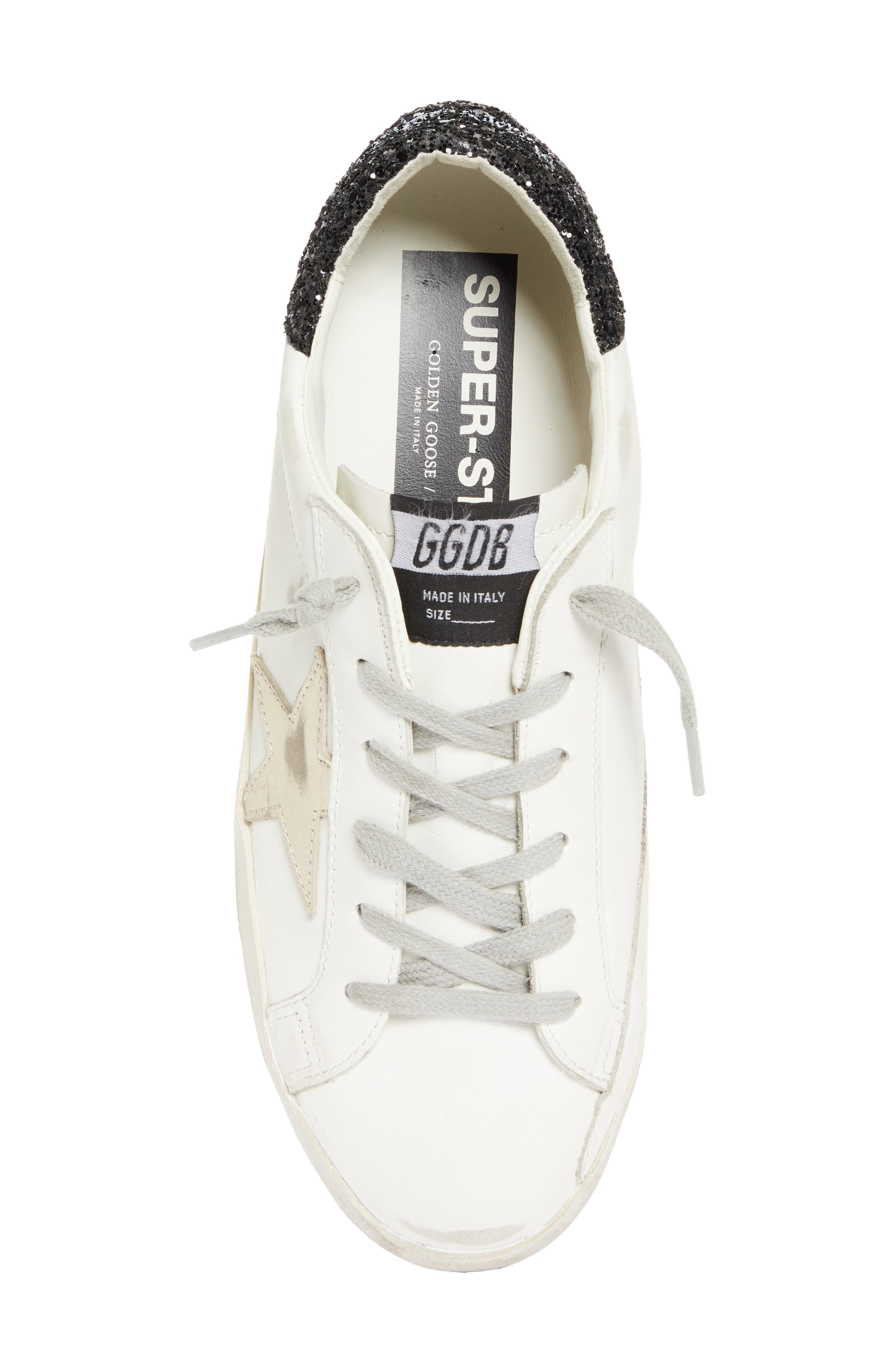 Golden Goose Super-Star Low Top Sneaker in White/Gold/Black at Nordstrom - 5