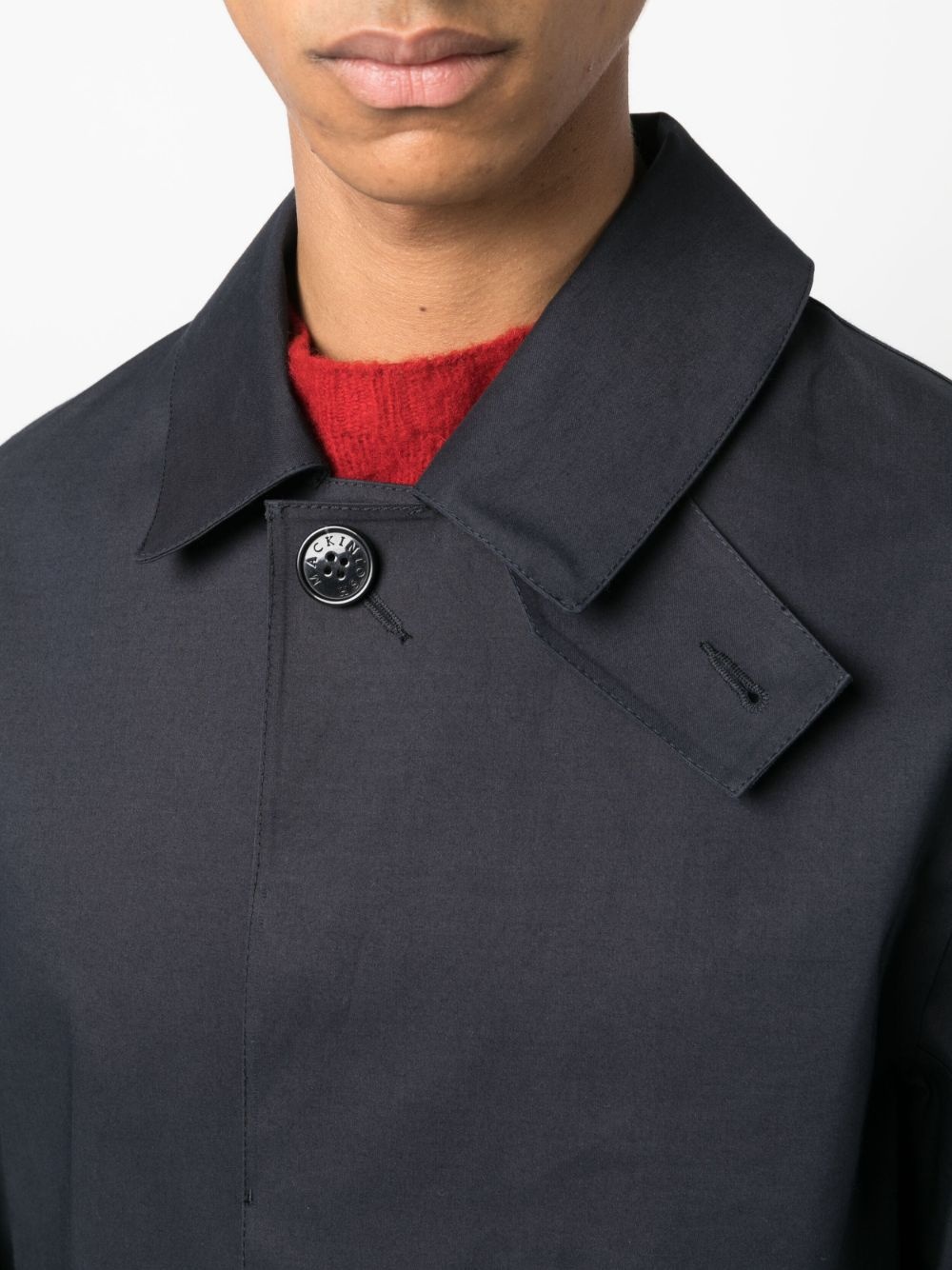 single-breasted cotton coat - 5
