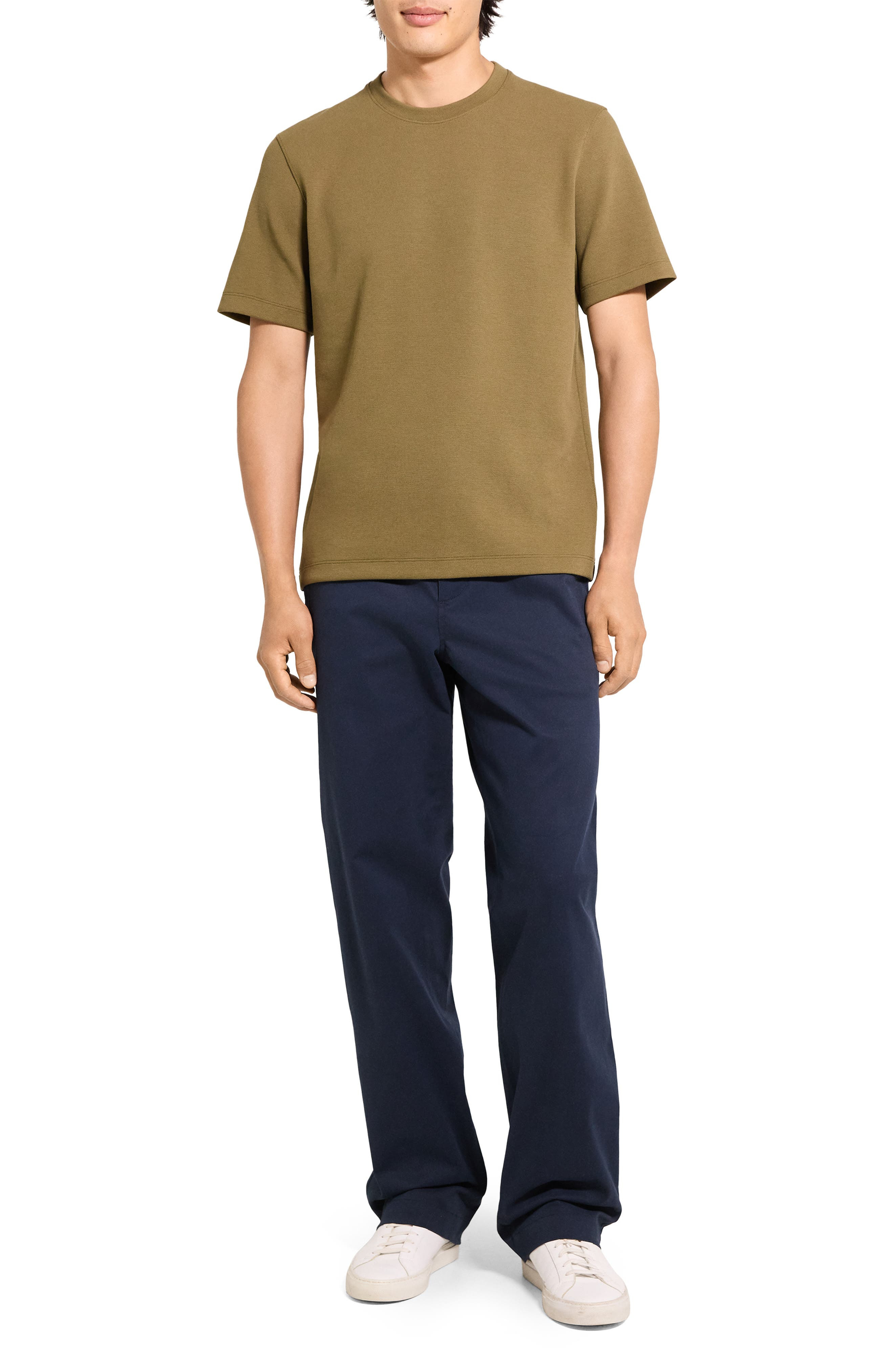 Theory Delroy Double Piqué Crewneck T-Shirt in Duffle at Nordstrom - 7