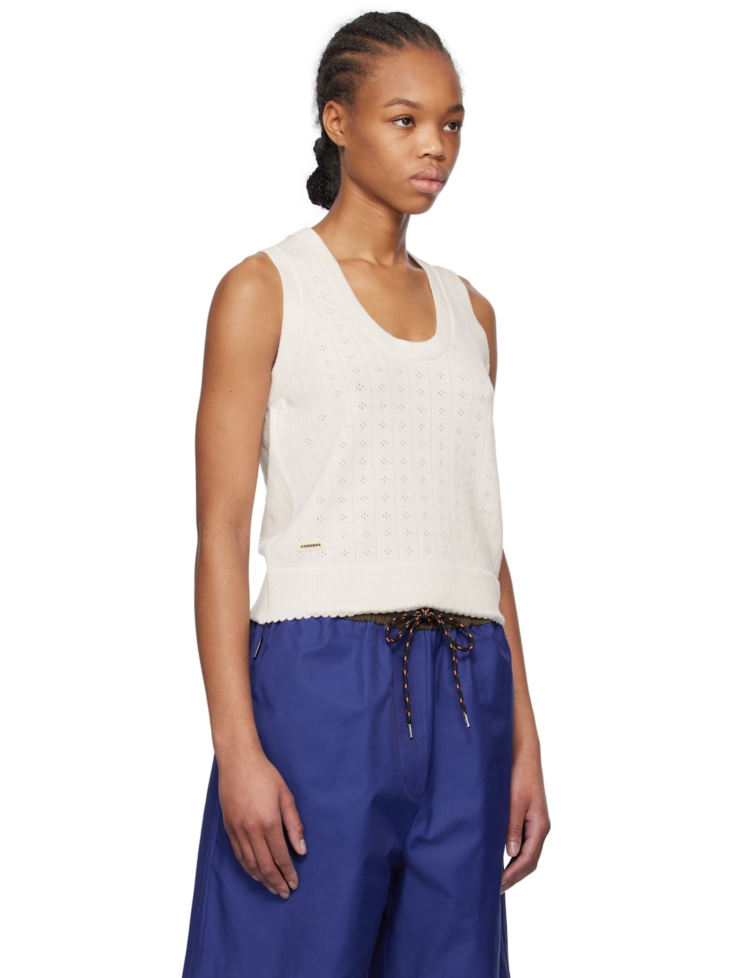 Off-White Pointelle Tank Top - 2