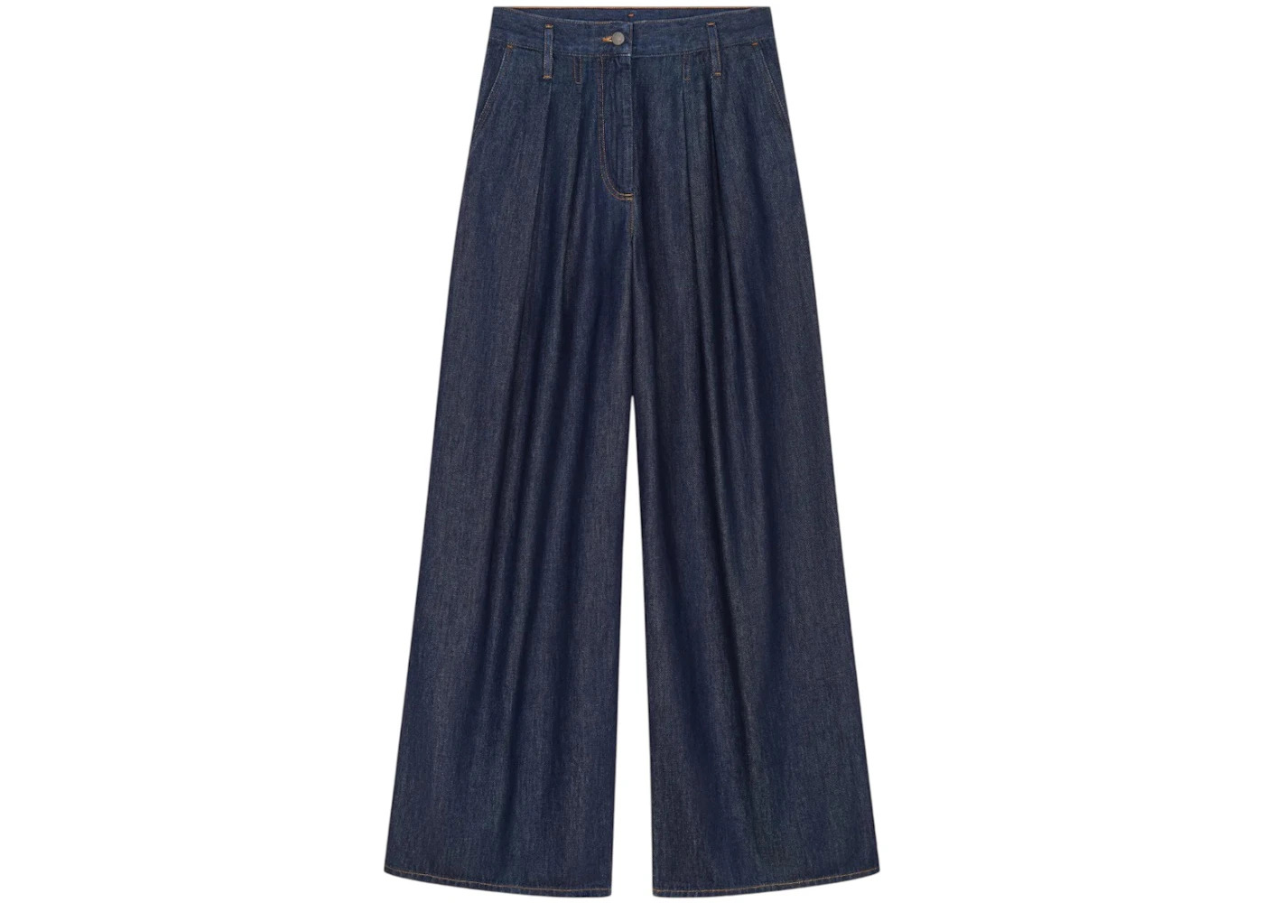 Dries Van Noten Wide Pleated Jeans Toothpaste Degrade - 1