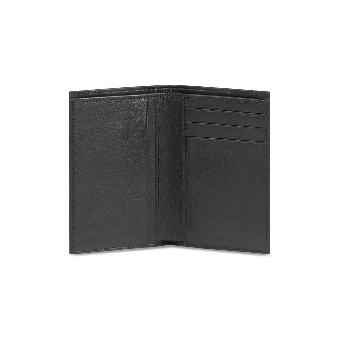 Men's Cash Vertical Bifolded Wallet in Black/white - 3