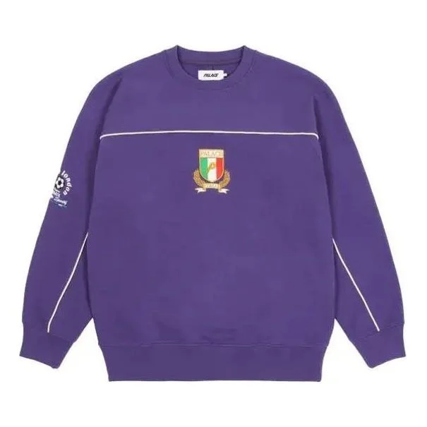 PALACE SS21 Mumma Mia Crew Purple Italy Soccer/Football Logo Round Neck Long Sleeves Unisex P20CS175 - 1