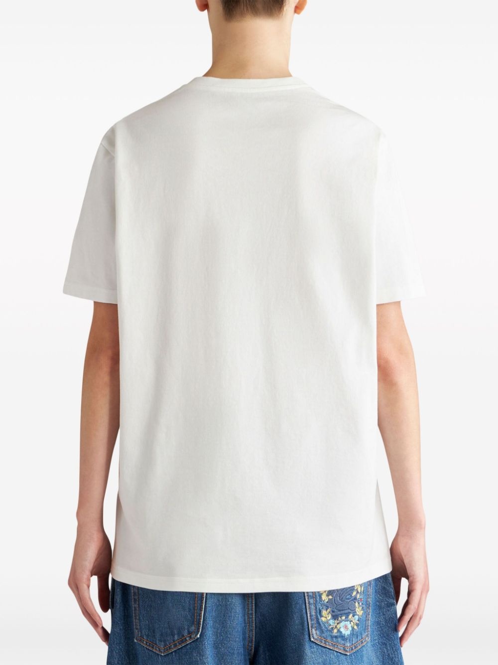 Pegaso-embroidered cotton T-shirt - 4