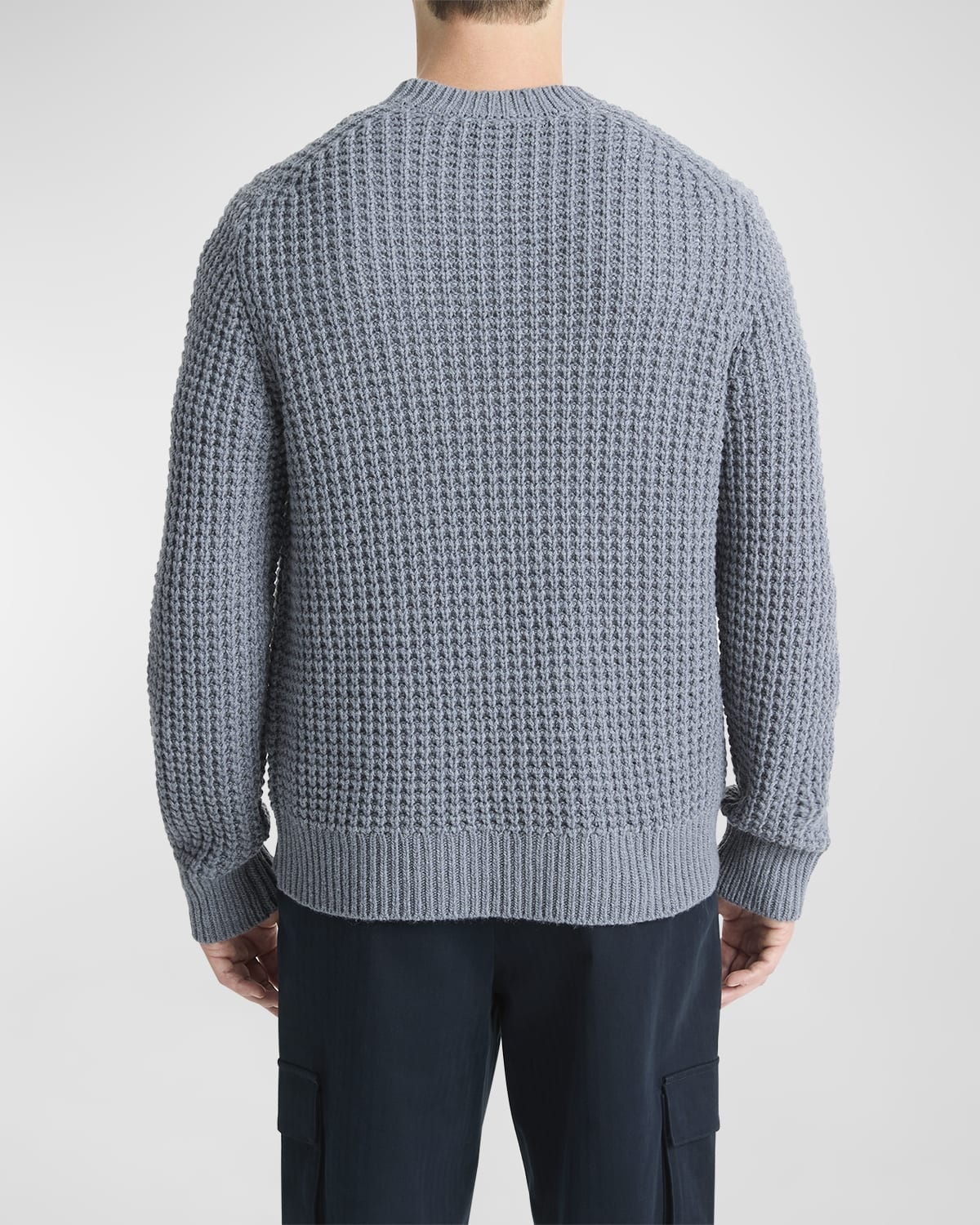 Men's Macro Waffle Cashmere Sweater - 3