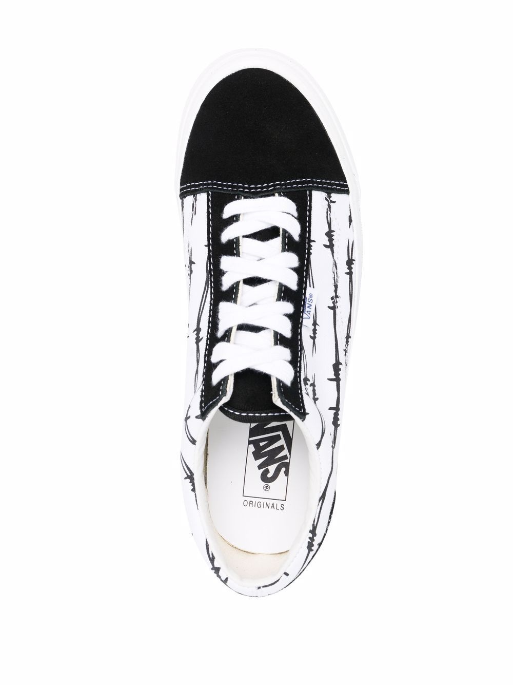 barbed wire-print sneakers - 4