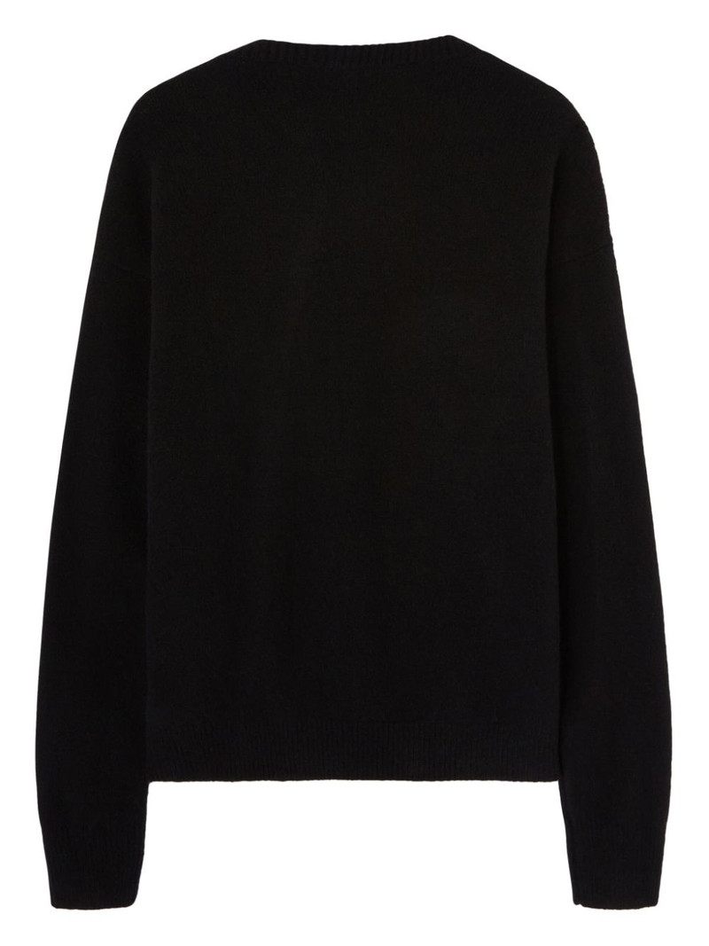 Palm Angels embroidered crew-neck jumper outlook