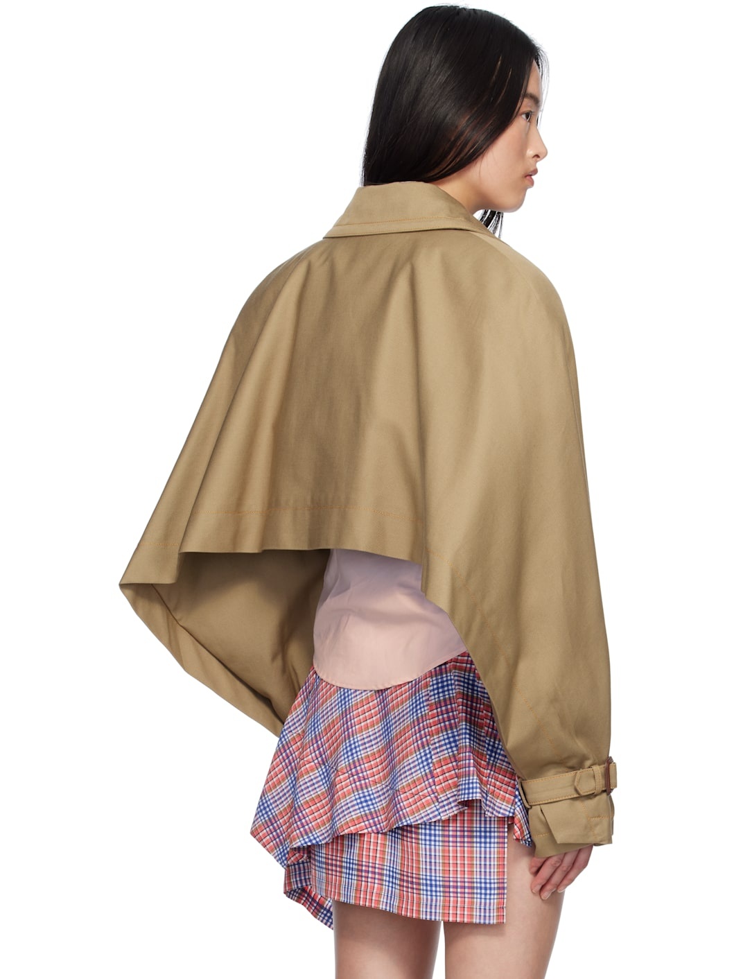 Beige Cut Off Graziano Trench Coat - 3