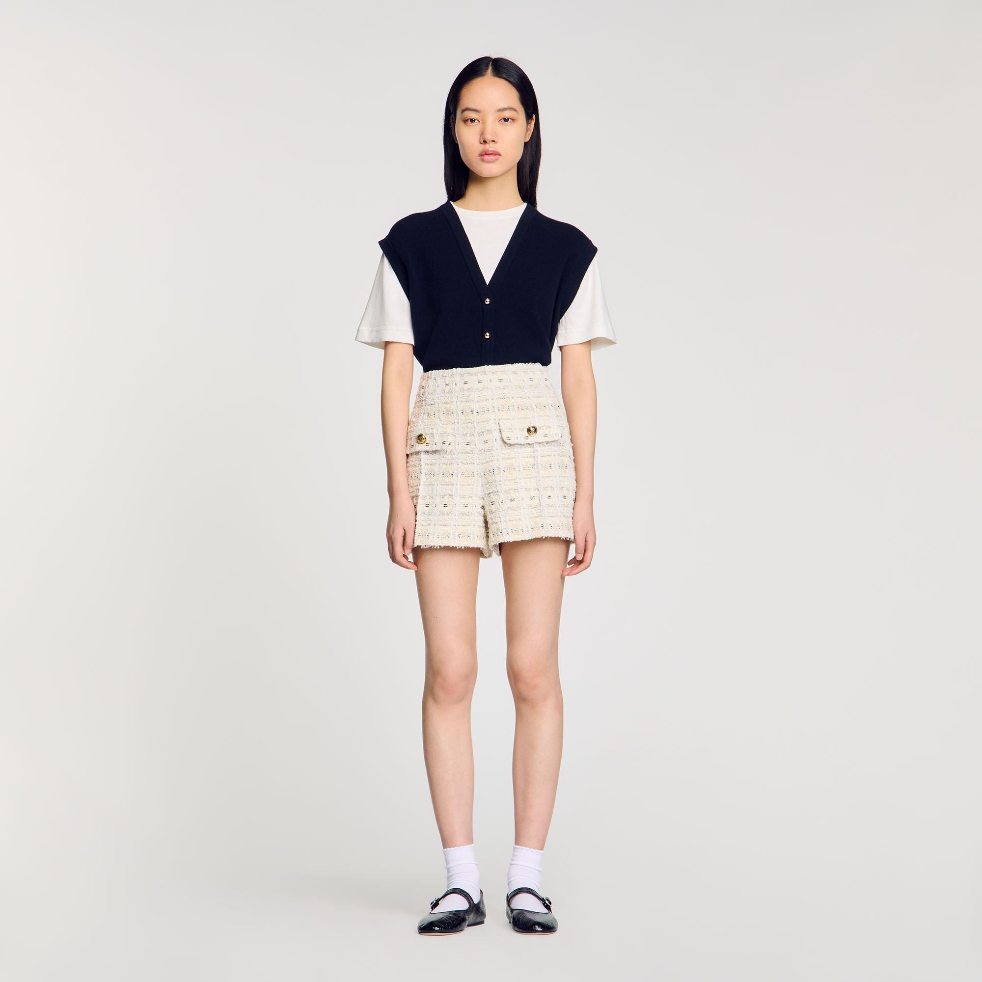 DECORATIVE TWEED SHORTS - 2