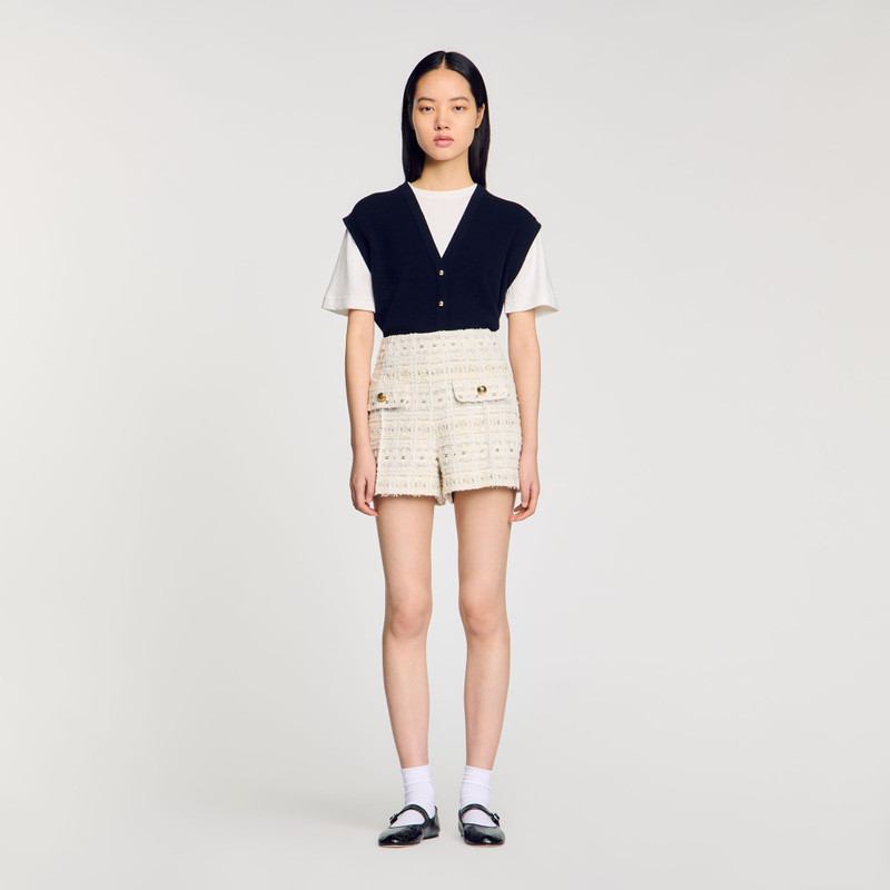 Sandro DECORATIVE TWEED SHORTS outlook