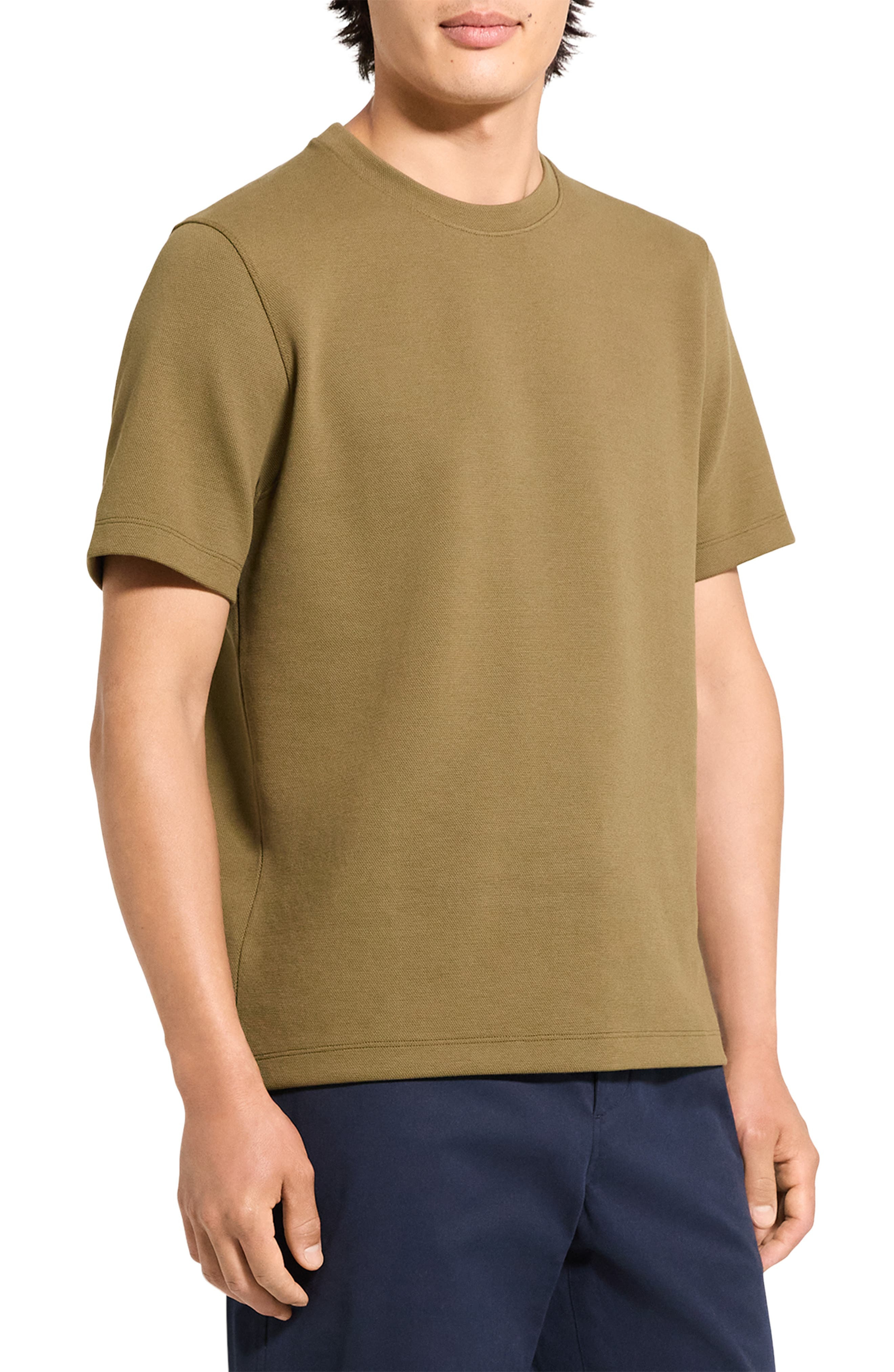 Theory Delroy Double Piqué Crewneck T-Shirt in Duffle at Nordstrom - 3