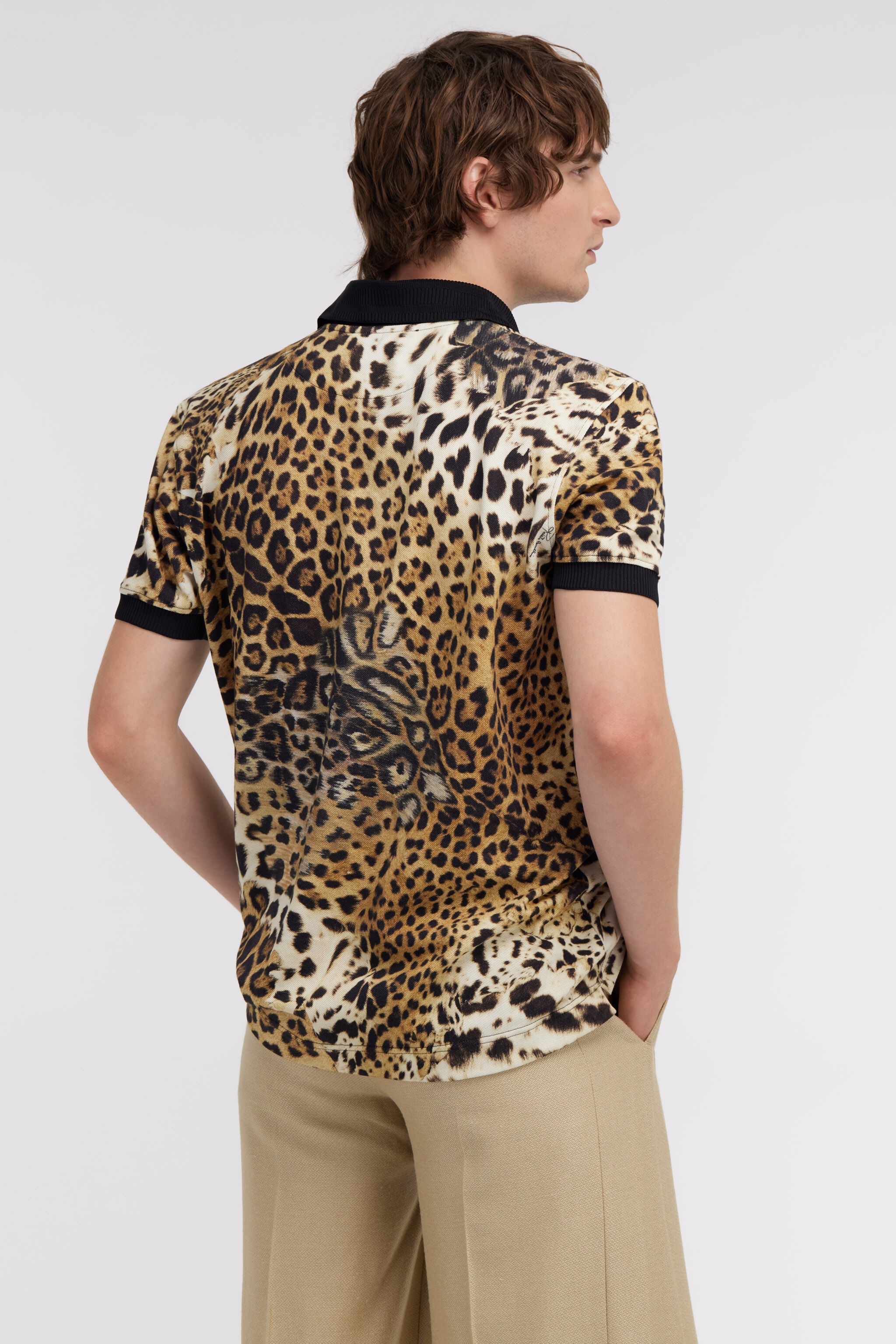 Polo with Jaguar Skin print - 4