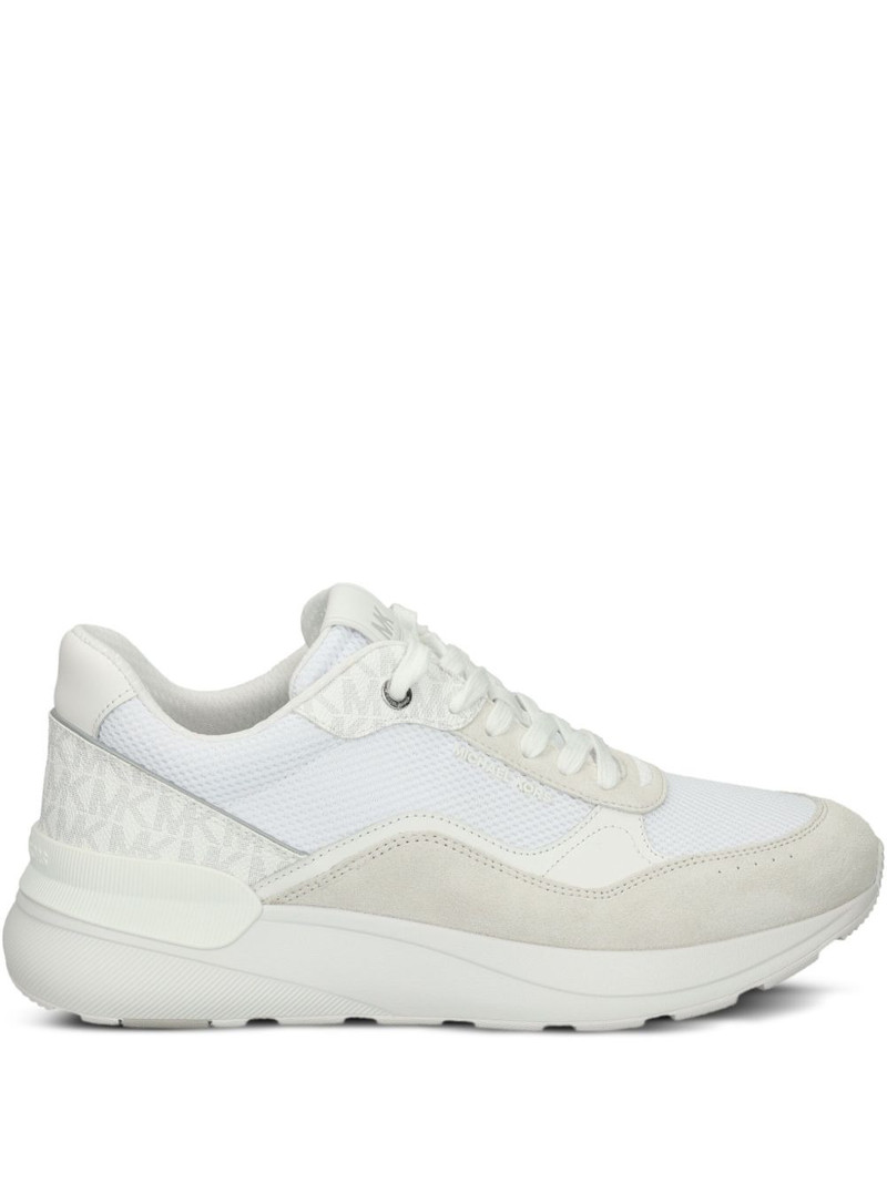 logo-pattern mesh sneakers 1